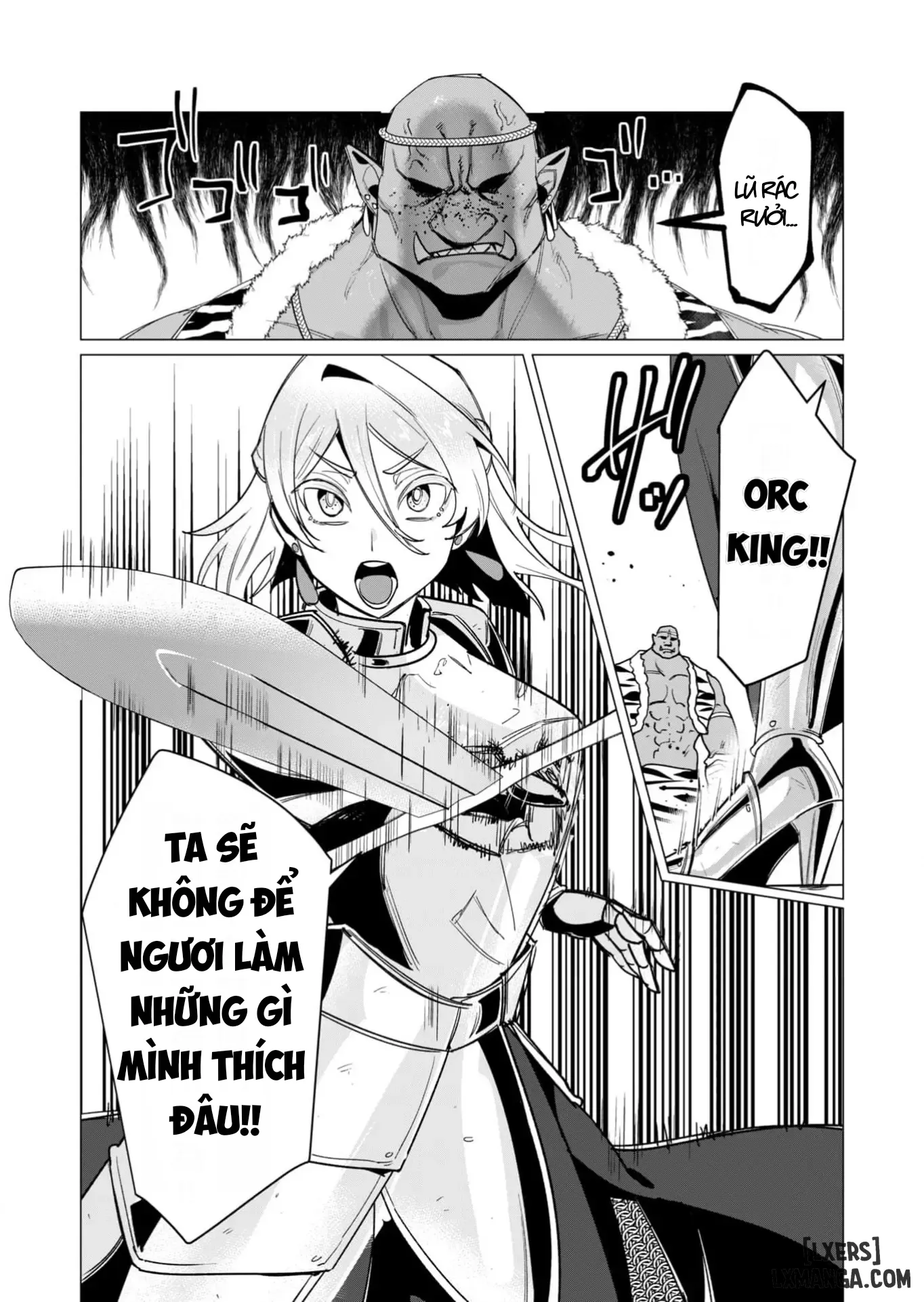 HentaiVN.net - Ảnh 16 - The Hero Wants A Married Woman As A Reward - Chap 11: Dũng Sĩ x Nữ Hiệp Sĩ x Orc King(Phần 2)