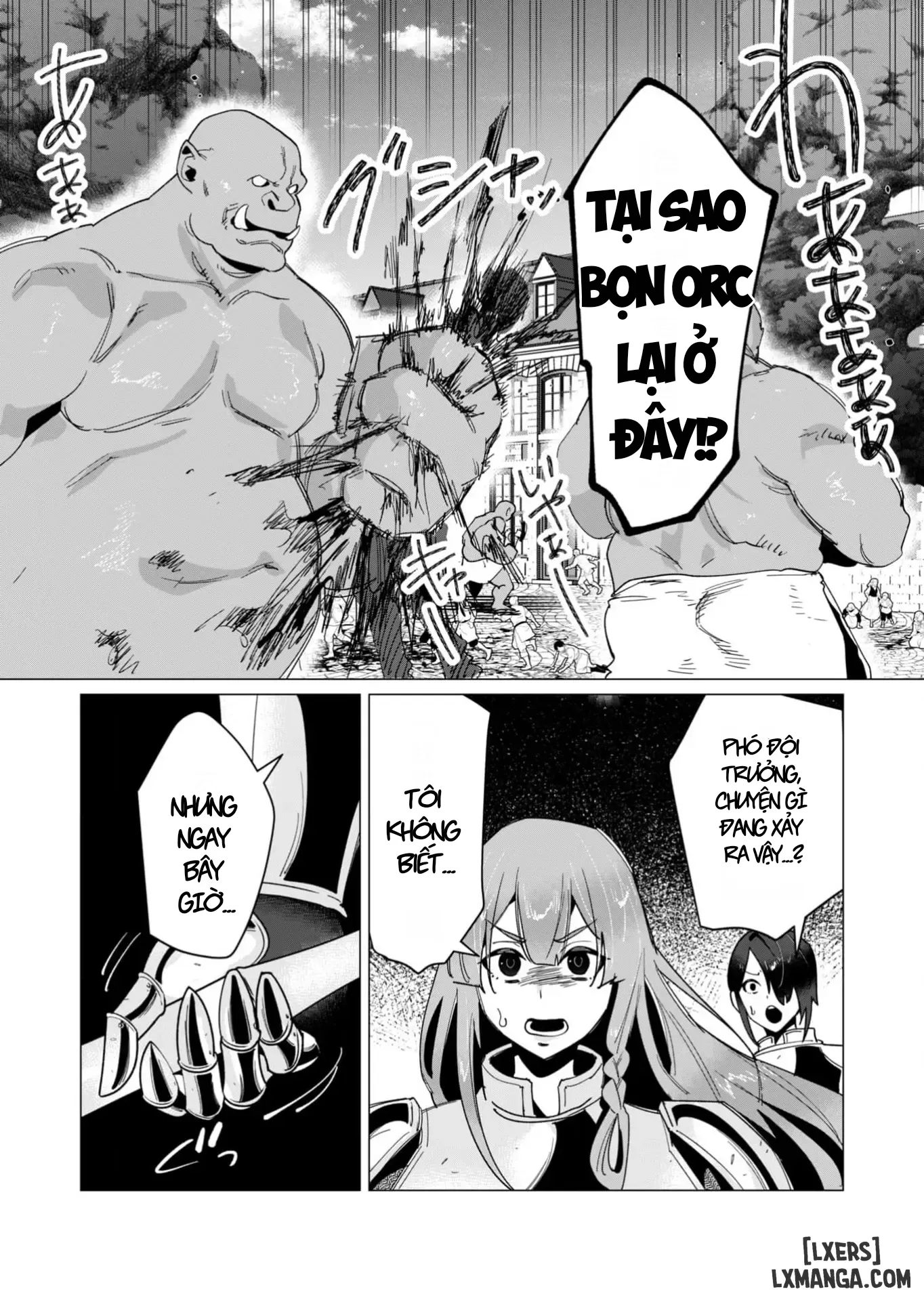 HentaiVN.net - Ảnh 26 - The Hero Wants A Married Woman As A Reward - Chap 11: Dũng Sĩ x Nữ Hiệp Sĩ x Orc King(Phần 2)