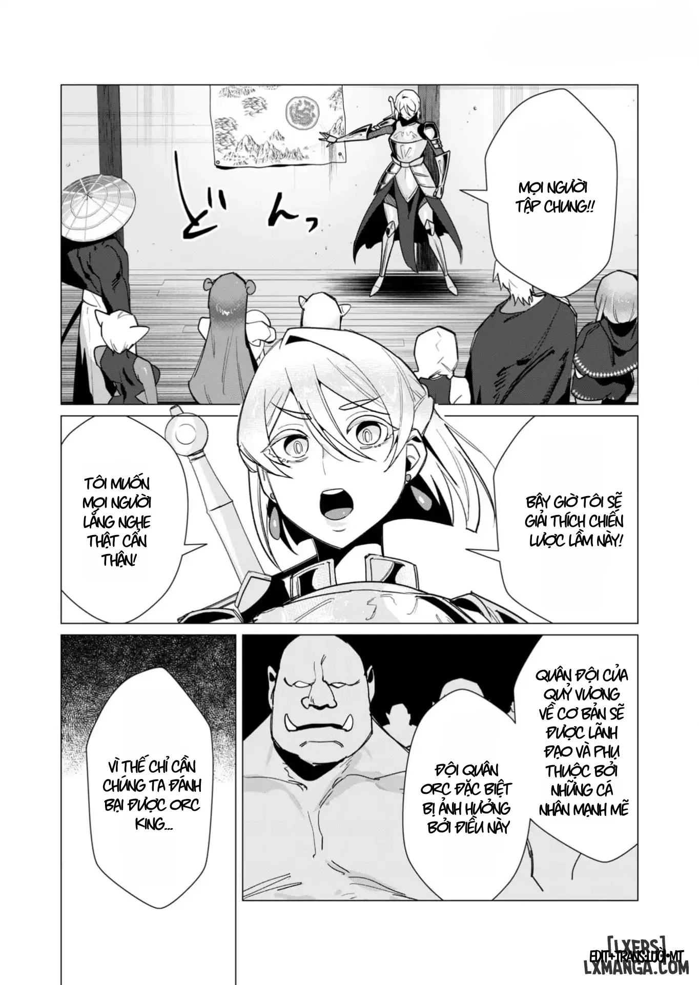 HentaiVN.net - Ảnh 3 - The Hero Wants A Married Woman As A Reward - Chap 11: Dũng Sĩ x Nữ Hiệp Sĩ x Orc King(Phần 2)