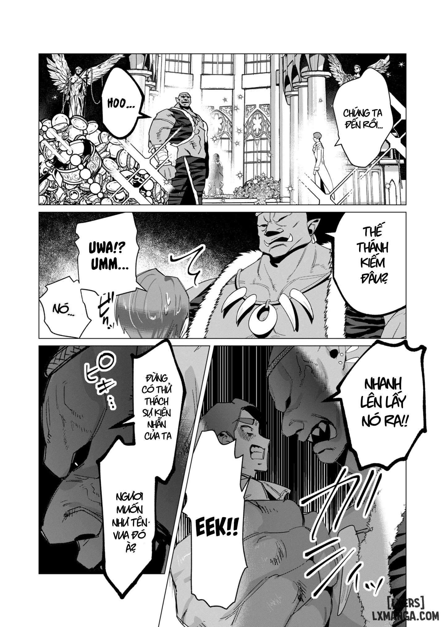 HentaiVN.net - Ảnh 25 - The Hero Wants A Married Woman As A Reward - Chap 12 : Dũng Sĩ x Nữ Hiệp Sĩ x Orc King(Phần 3)