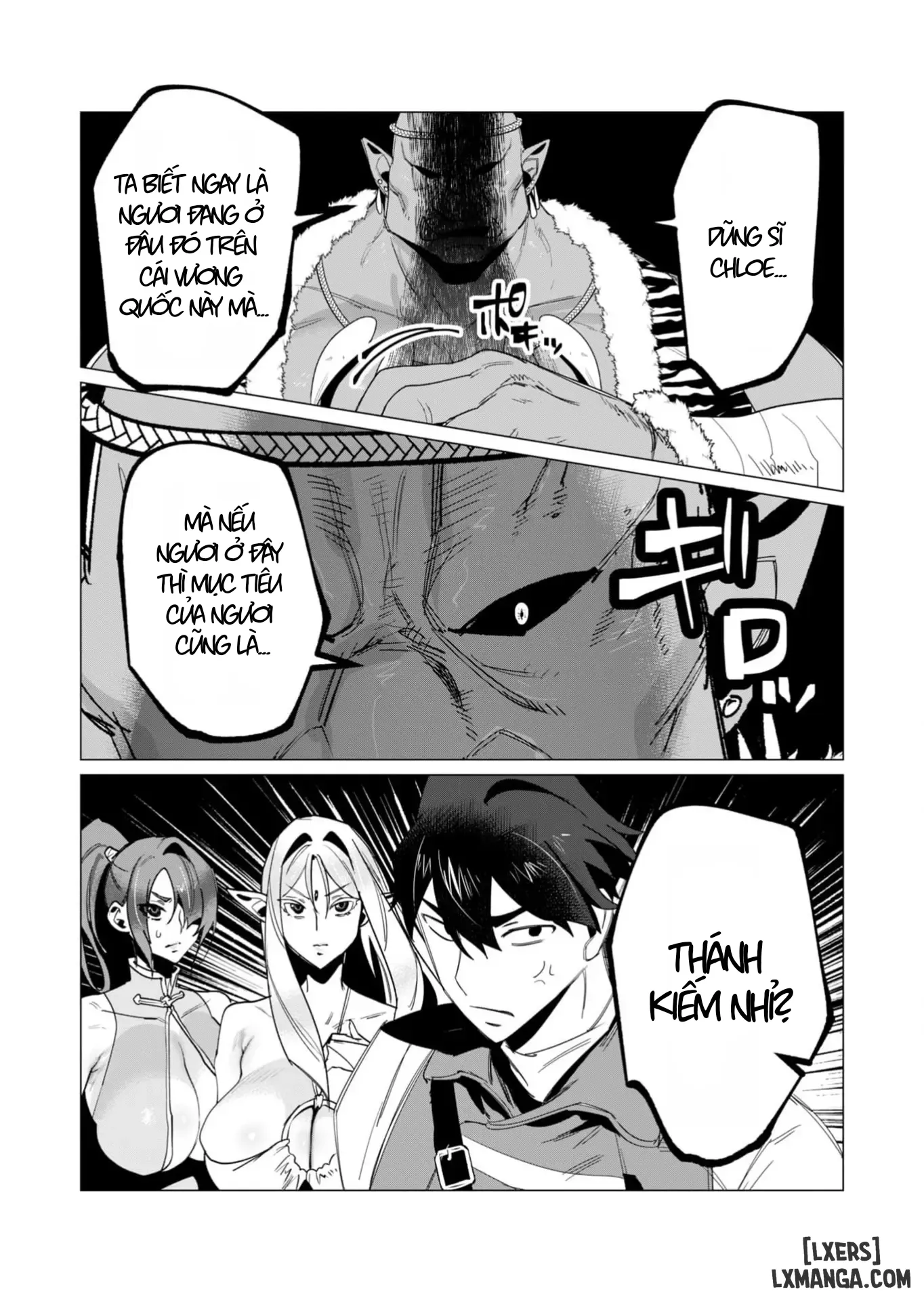 HentaiVN.net - Ảnh 26 - The Hero Wants A Married Woman As A Reward - Chap 12 : Dũng Sĩ x Nữ Hiệp Sĩ x Orc King(Phần 3)