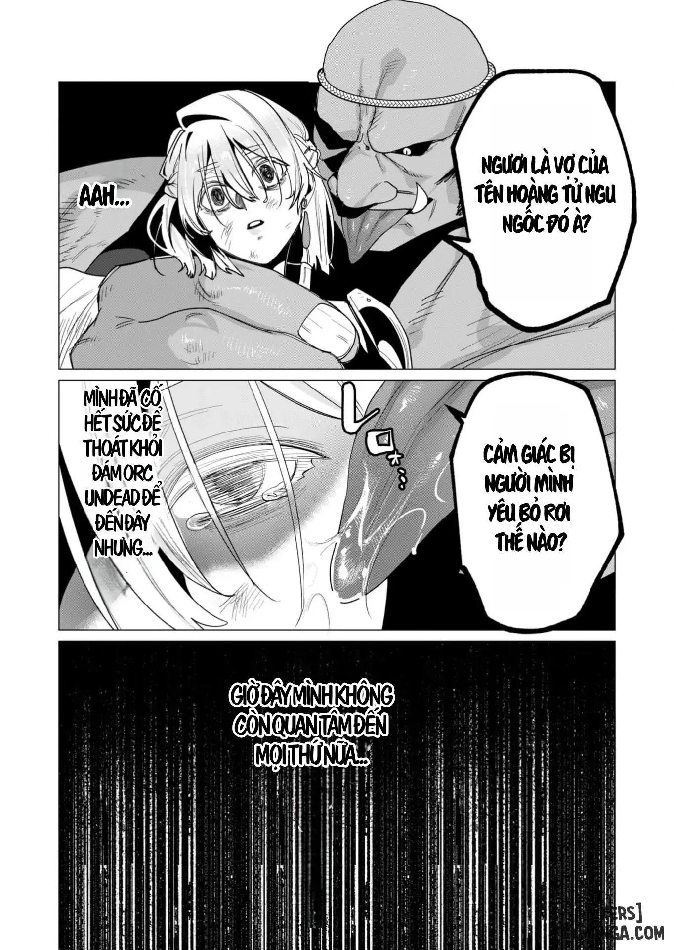 HentaiVN.net - Ảnh 10 - The Hero Wants A Married Woman As A Reward - Chap 13 : Dũng Sĩ x Nữ Hiệp Sĩ x Orc King(Phần 4)