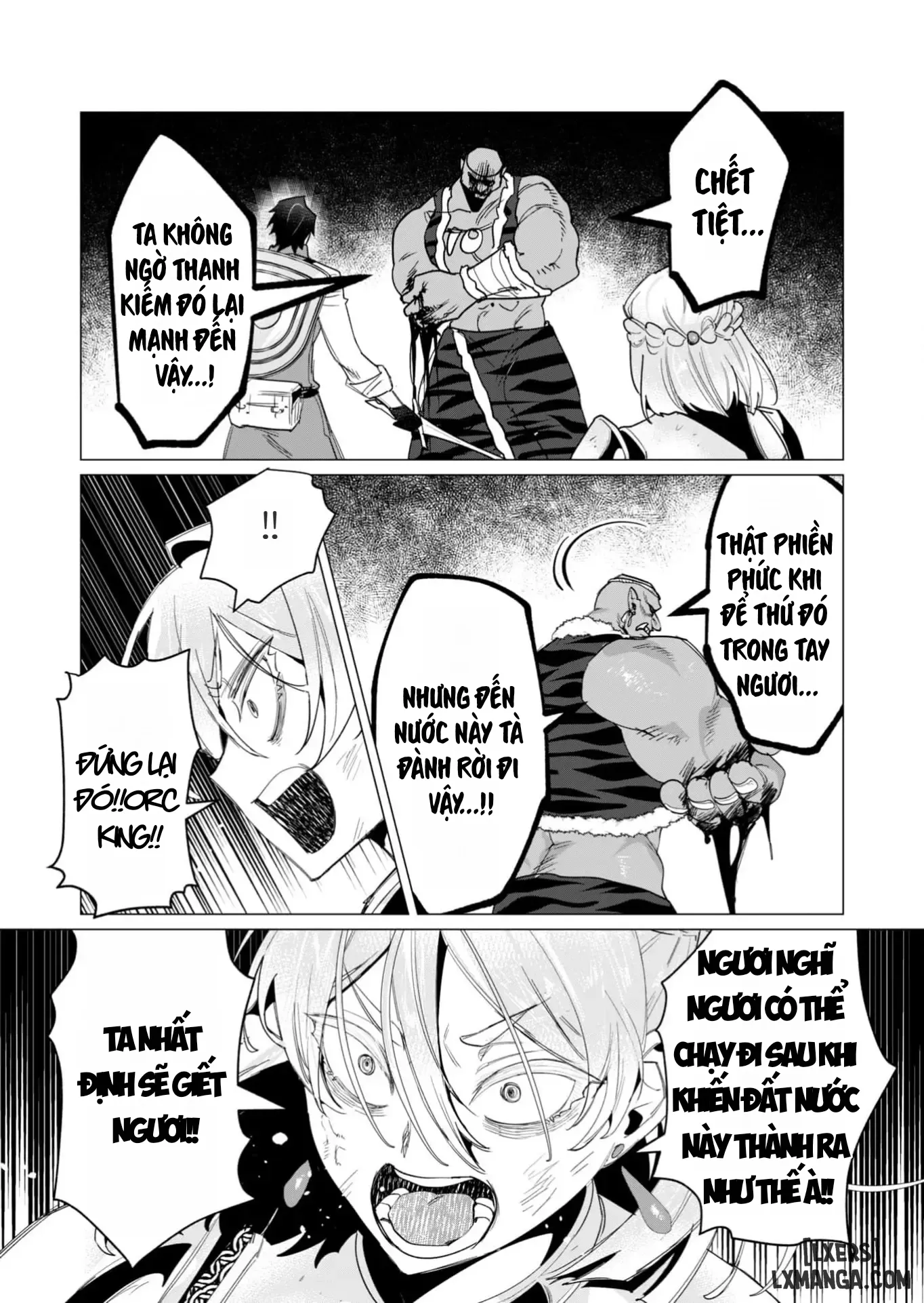 HentaiVN.net - Ảnh 24 - The Hero Wants A Married Woman As A Reward - Chap 13 : Dũng Sĩ x Nữ Hiệp Sĩ x Orc King(Phần 4)