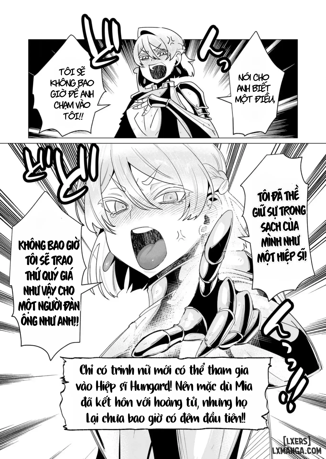 HentaiVN.net - Ảnh 33 - The Hero Wants A Married Woman As A Reward - Chap 13 : Dũng Sĩ x Nữ Hiệp Sĩ x Orc King(Phần 4)