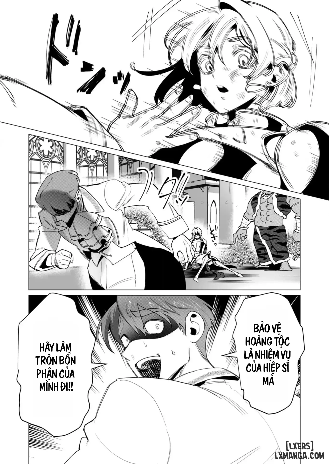 HentaiVN.net - Ảnh 7 - The Hero Wants A Married Woman As A Reward - Chap 13 : Dũng Sĩ x Nữ Hiệp Sĩ x Orc King(Phần 4)
