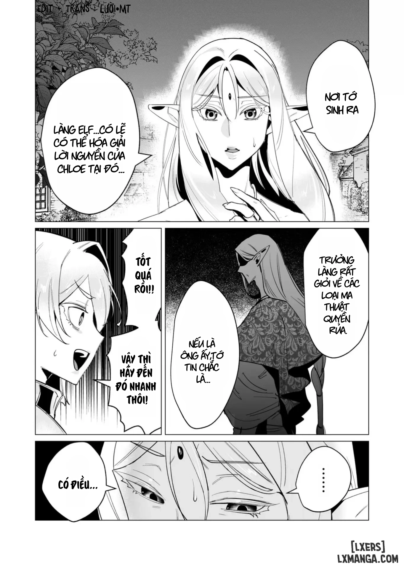 HentaiVN.net - Ảnh 3 - The Hero Wants A Married Woman As A Reward - Chap 15 : Dũng Sĩ và lời nguyền Dark Elf (Phần 2)
