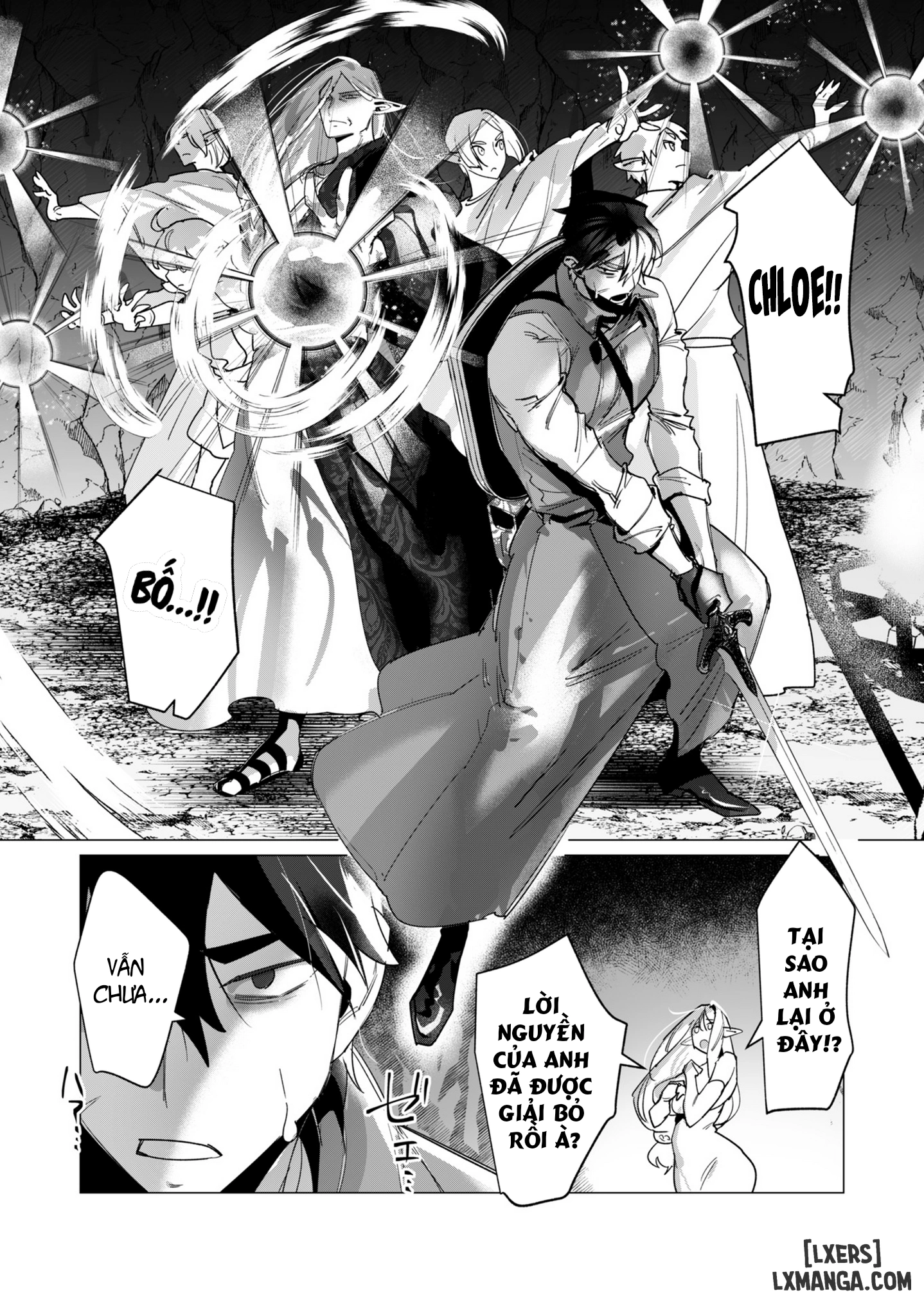 HentaiVN.net - Ảnh 28 - The Hero Wants A Married Woman As A Reward - Chap 16 : Dũng Sĩ và lời nguyền Dark Elf (Phần 3)