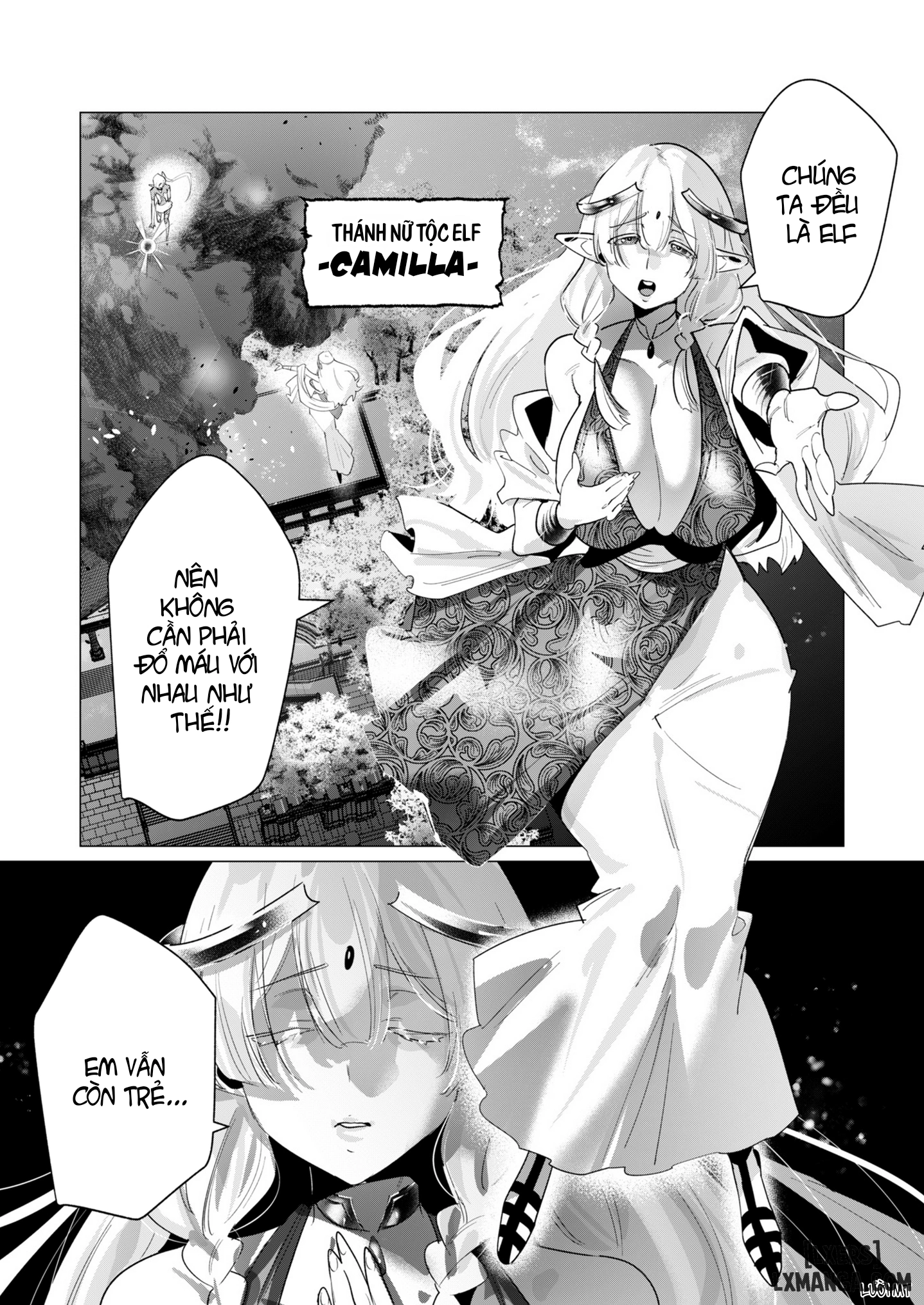 HentaiVN.net - Ảnh 19 - The Hero Wants A Married Woman As A Reward - Chap 17 : Dũng Sĩ và lời nguyền Dark Elf (Phần 4)