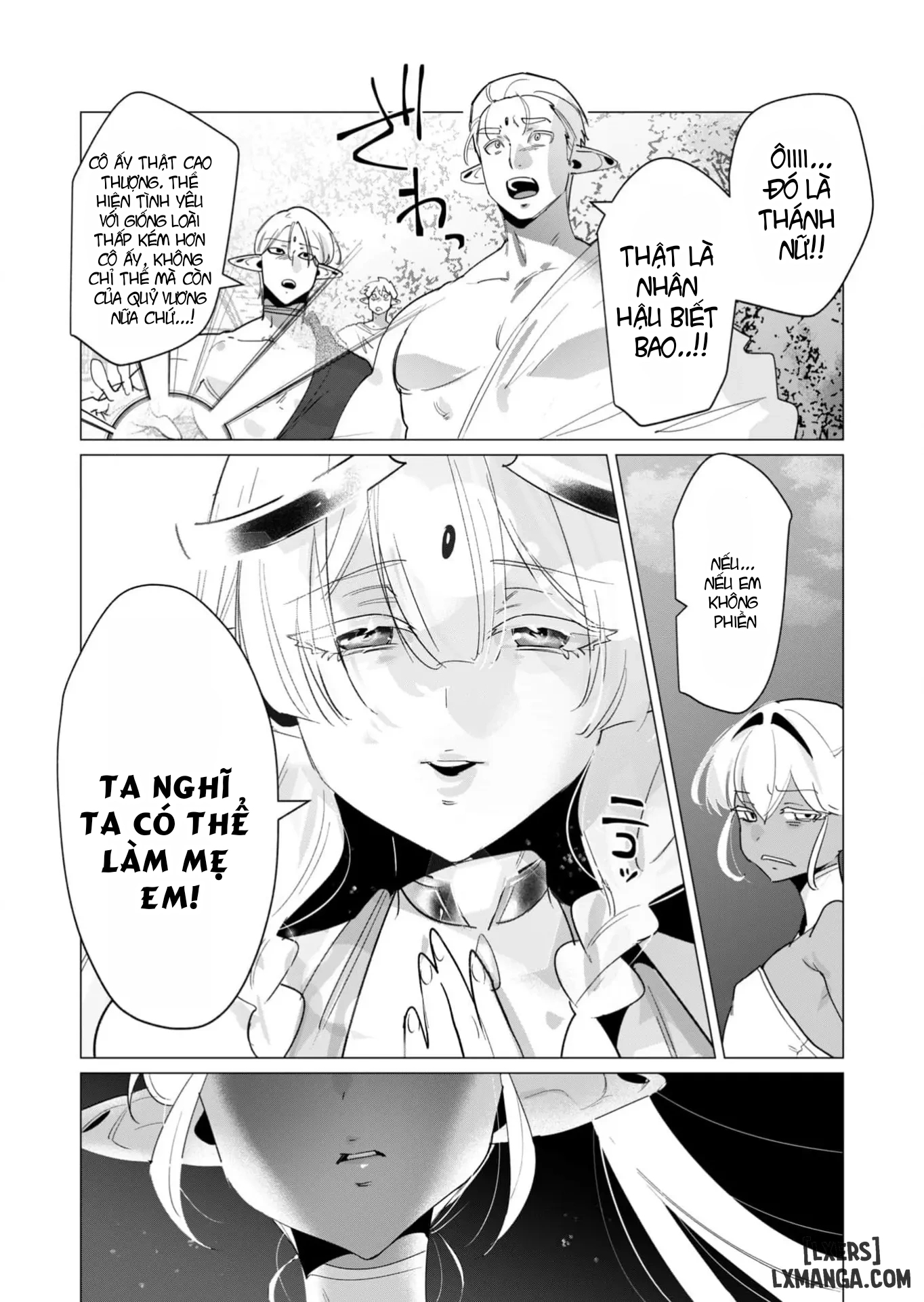 HentaiVN.net - Ảnh 21 - The Hero Wants A Married Woman As A Reward - Chap 17 : Dũng Sĩ và lời nguyền Dark Elf (Phần 4)
