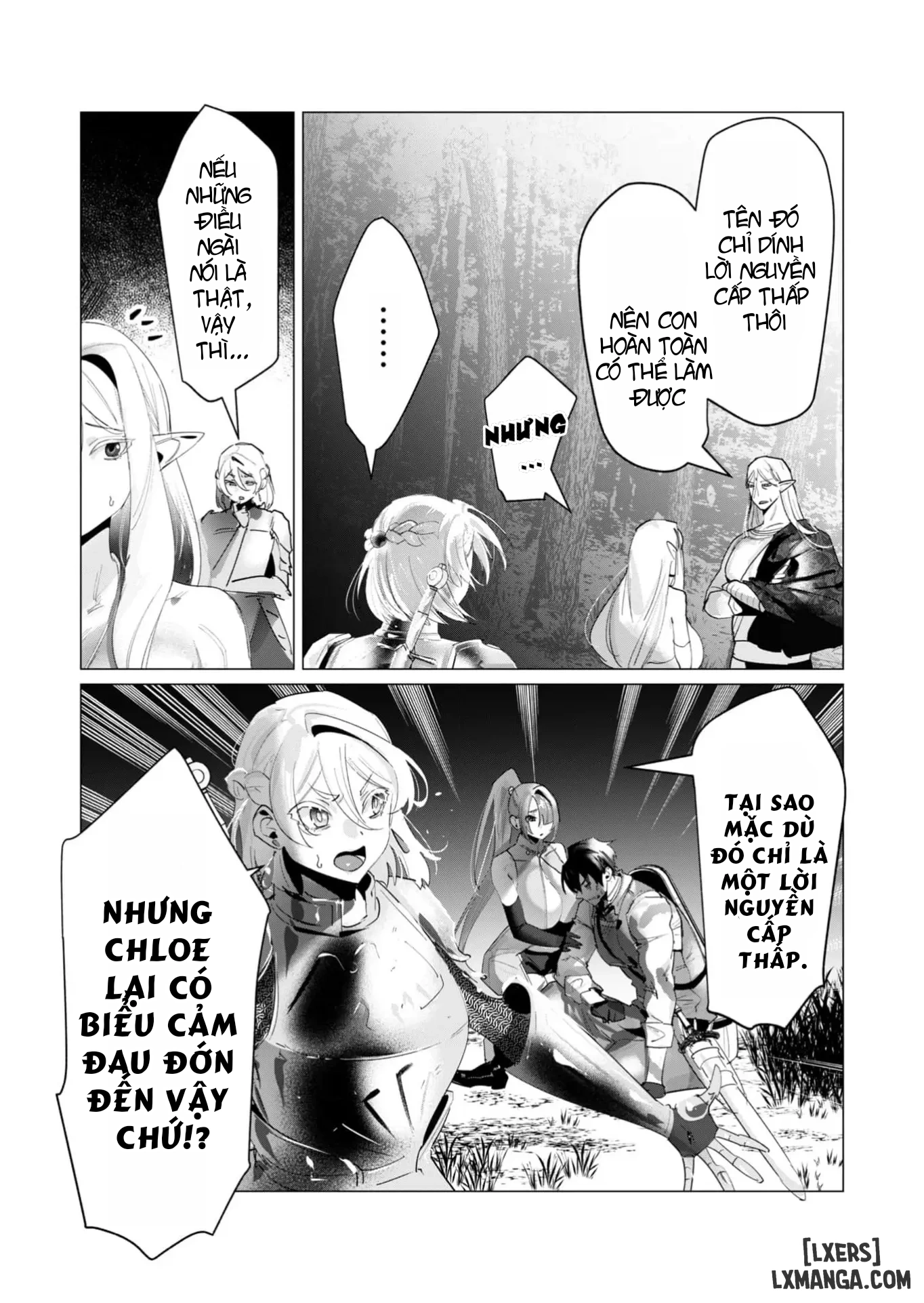 HentaiVN.net - Ảnh 8 - The Hero Wants A Married Woman As A Reward - Chap 17 : Dũng Sĩ và lời nguyền Dark Elf (Phần 4)
