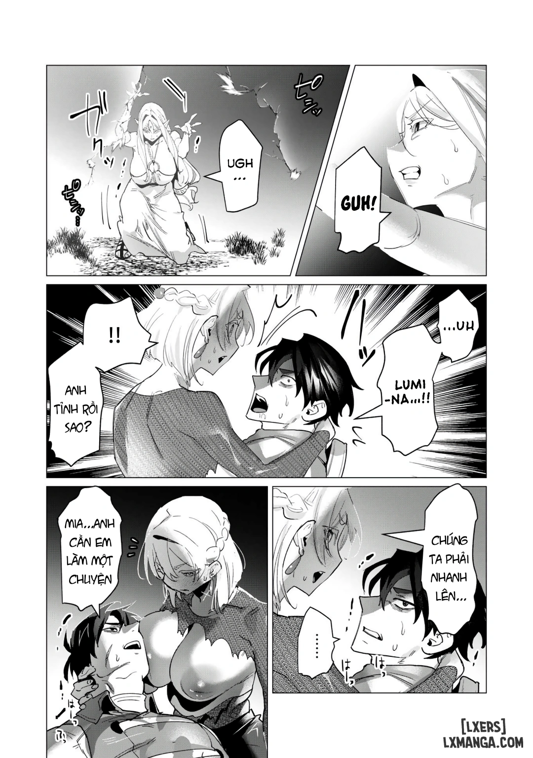 HentaiVN.net - Ảnh 29 - The Hero Wants A Married Woman As A Reward - Chap 18 : Dũng Sĩ và lời nguyền Dark Elf (Phần 5)