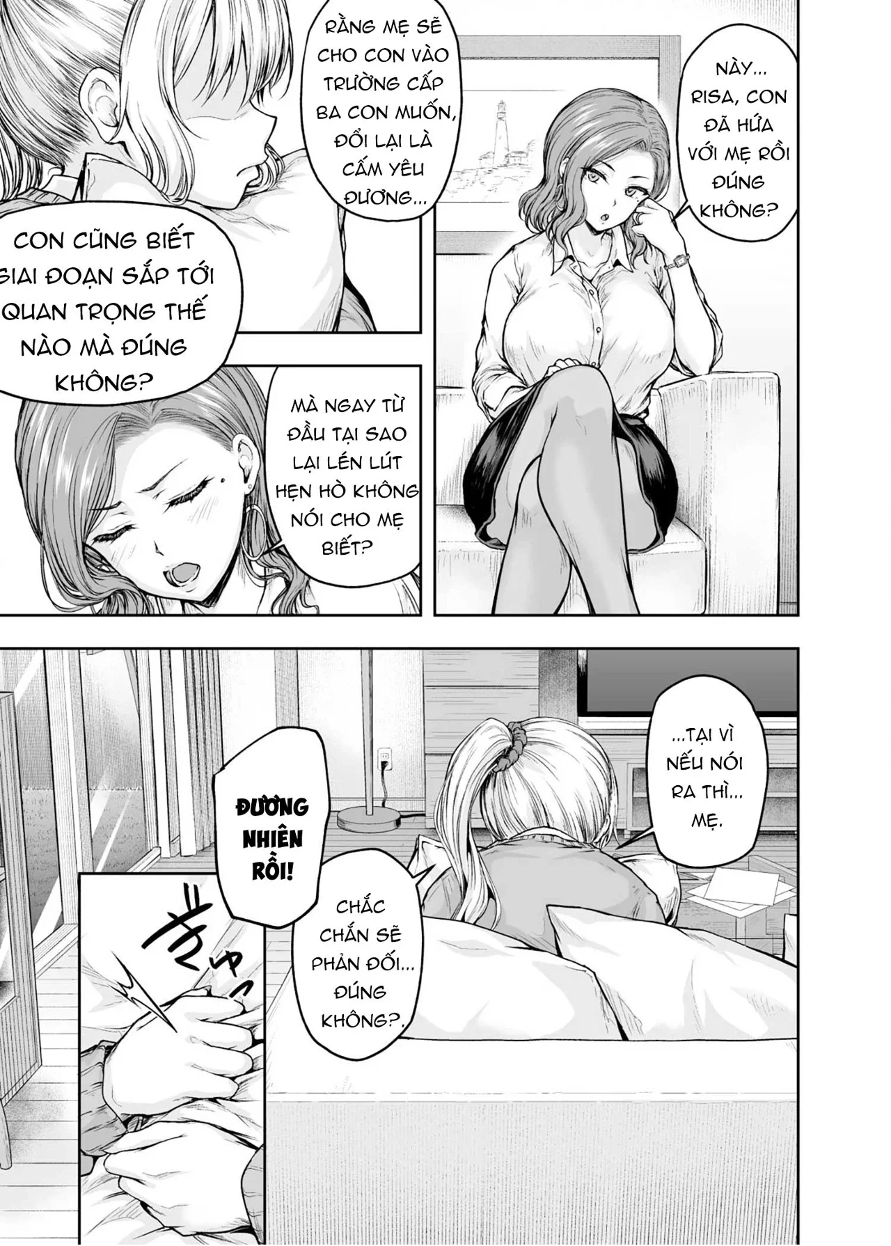 HentaiVN.net - Ảnh 19 - Mama ga Muchuu na Musume no Kareshi - Kono Chinpo wa Kyouikujou Yoroshikunai node Mama ga Shori Shimasu. - Phần 1: Cả mẹ cả con.