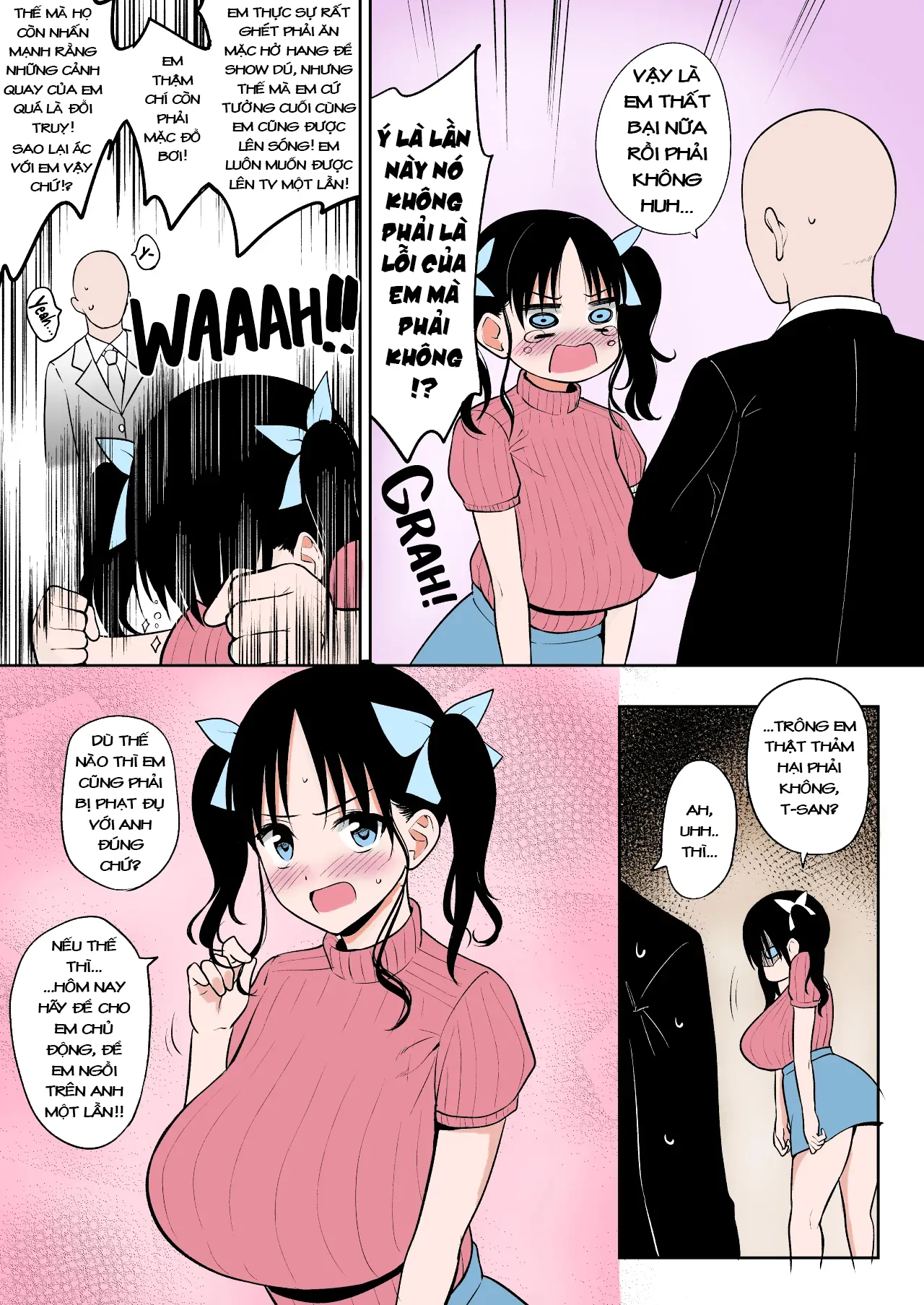 HentaiVN.net - Ảnh 3 - Cô Nàng Idol Dú Bự Vụng Về - Chapter 2. Lại Do Cặp Dú Bò Đĩ Thoả Làm Cô Nàng Idol Bị Cắt Sóng Nên Cần An Ủi (có màu)