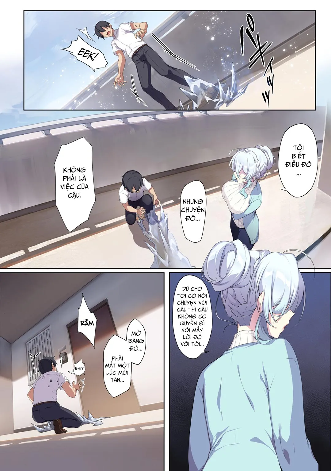 HentaiVN.net - Ảnh 10 - Hitozukiai Ga Nigate Na Miboujin No Yukionna-San To Noroi No Yubiwa - Chap 1 - Có che
