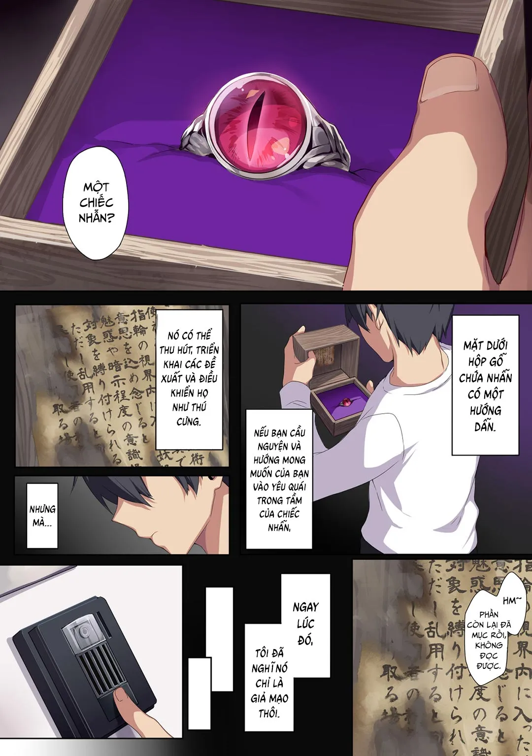 HentaiVN.net - Ảnh 13 - Hitozukiai Ga Nigate Na Miboujin No Yukionna-San To Noroi No Yubiwa - Chap 1 - Có che