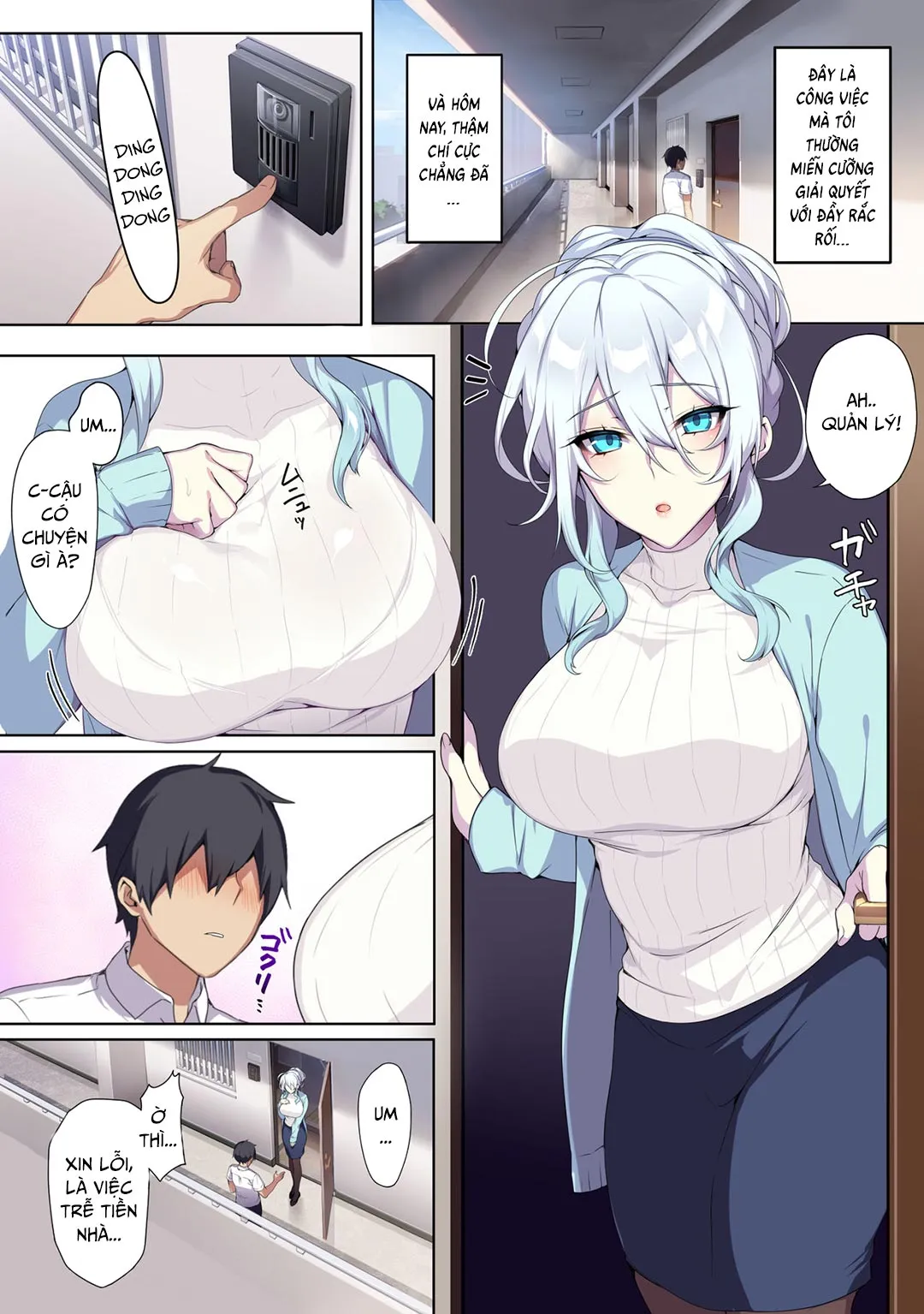 HentaiVN.net - Ảnh 8 - Hitozukiai Ga Nigate Na Miboujin No Yukionna-San To Noroi No Yubiwa - Chap 1 - Có che