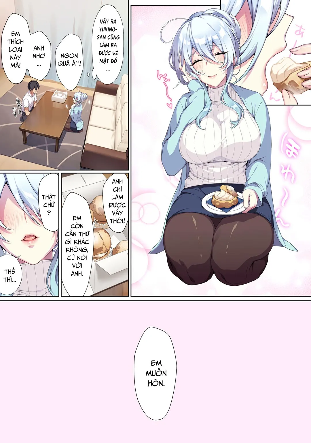HentaiVN.net - Ảnh 11 - Hitozukiai Ga Nigate Na Miboujin No Yukionna-San To Noroi No Yubiwa - Chap 2 - Có che | [END]