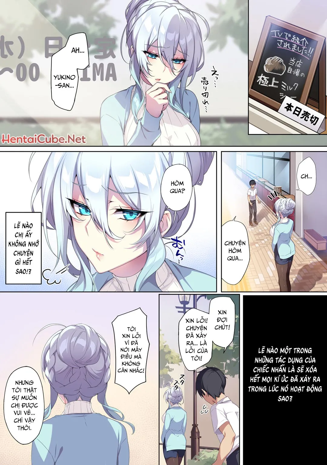 HentaiVN.net - Ảnh 3 - Hitozukiai Ga Nigate Na Miboujin No Yukionna-San To Noroi No Yubiwa - Chap 2 - Có che | [END]
