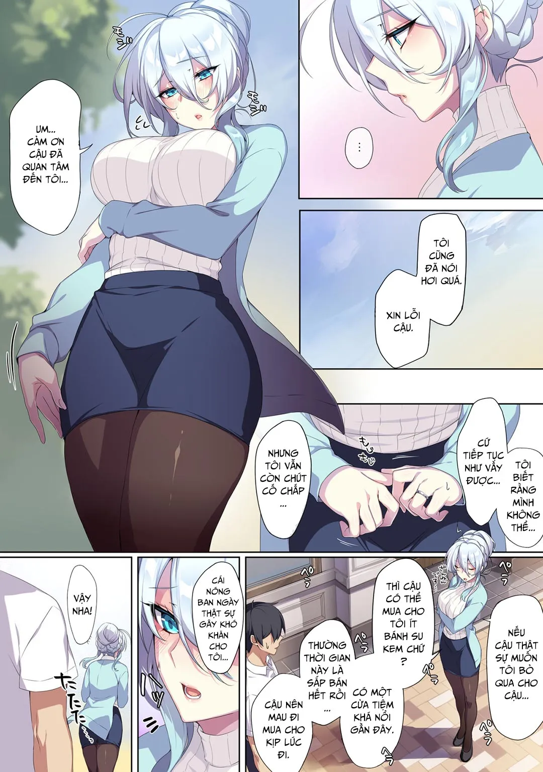 HentaiVN.net - Ảnh 4 - Hitozukiai Ga Nigate Na Miboujin No Yukionna-San To Noroi No Yubiwa - Chap 2 - Có che | [END]