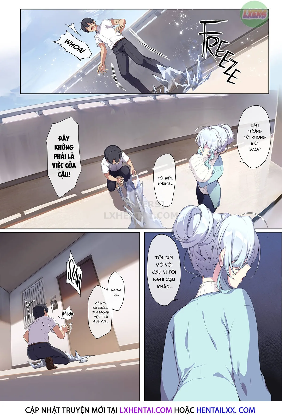HentaiVN.net - Ảnh 10 - Hitozukiai Ga Nigate Na Miboujin No Yukionna-San To Noroi No Yubiwa - Oneshot - Không che