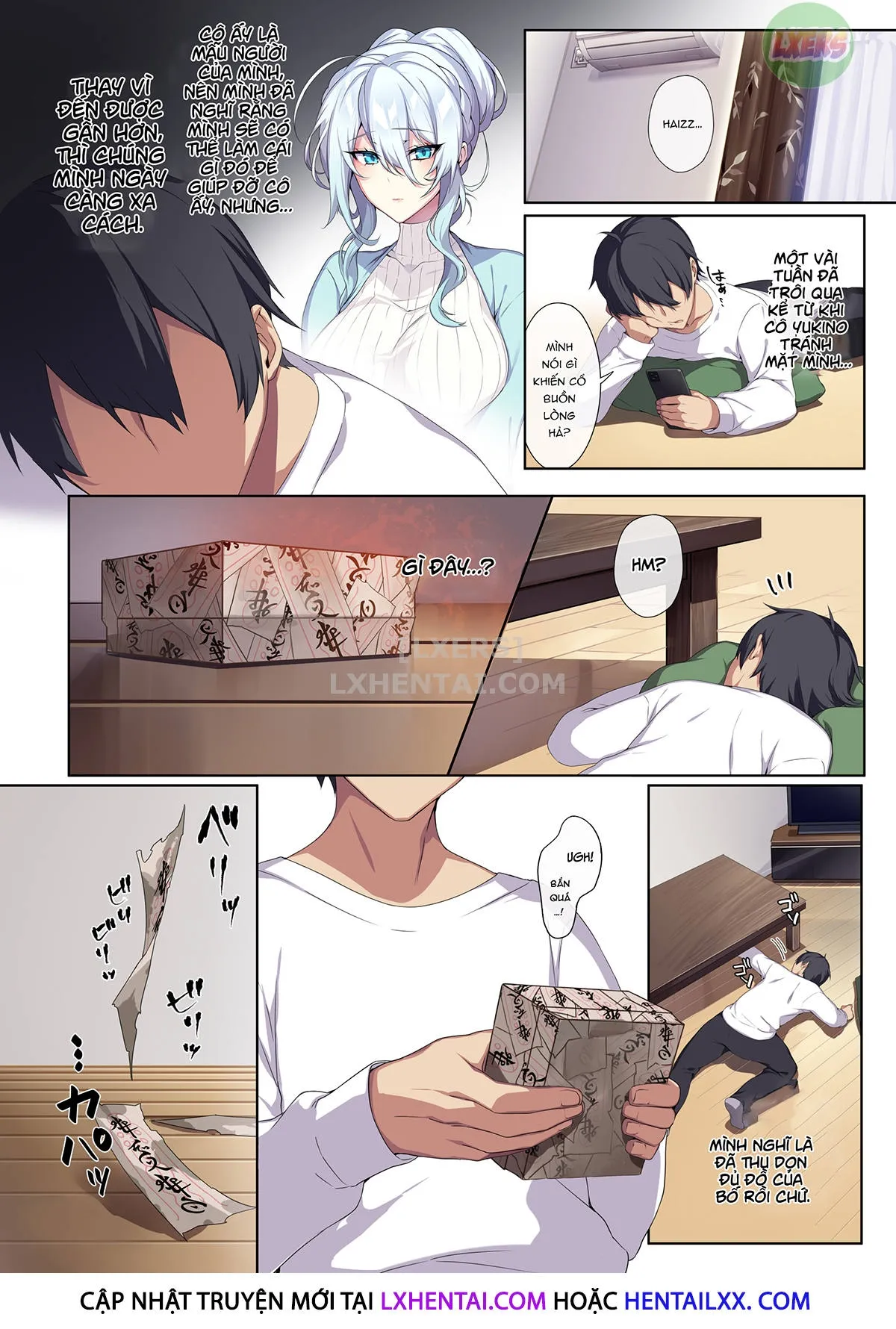 HentaiVN.net - Ảnh 12 - Hitozukiai Ga Nigate Na Miboujin No Yukionna-San To Noroi No Yubiwa - Oneshot - Không che
