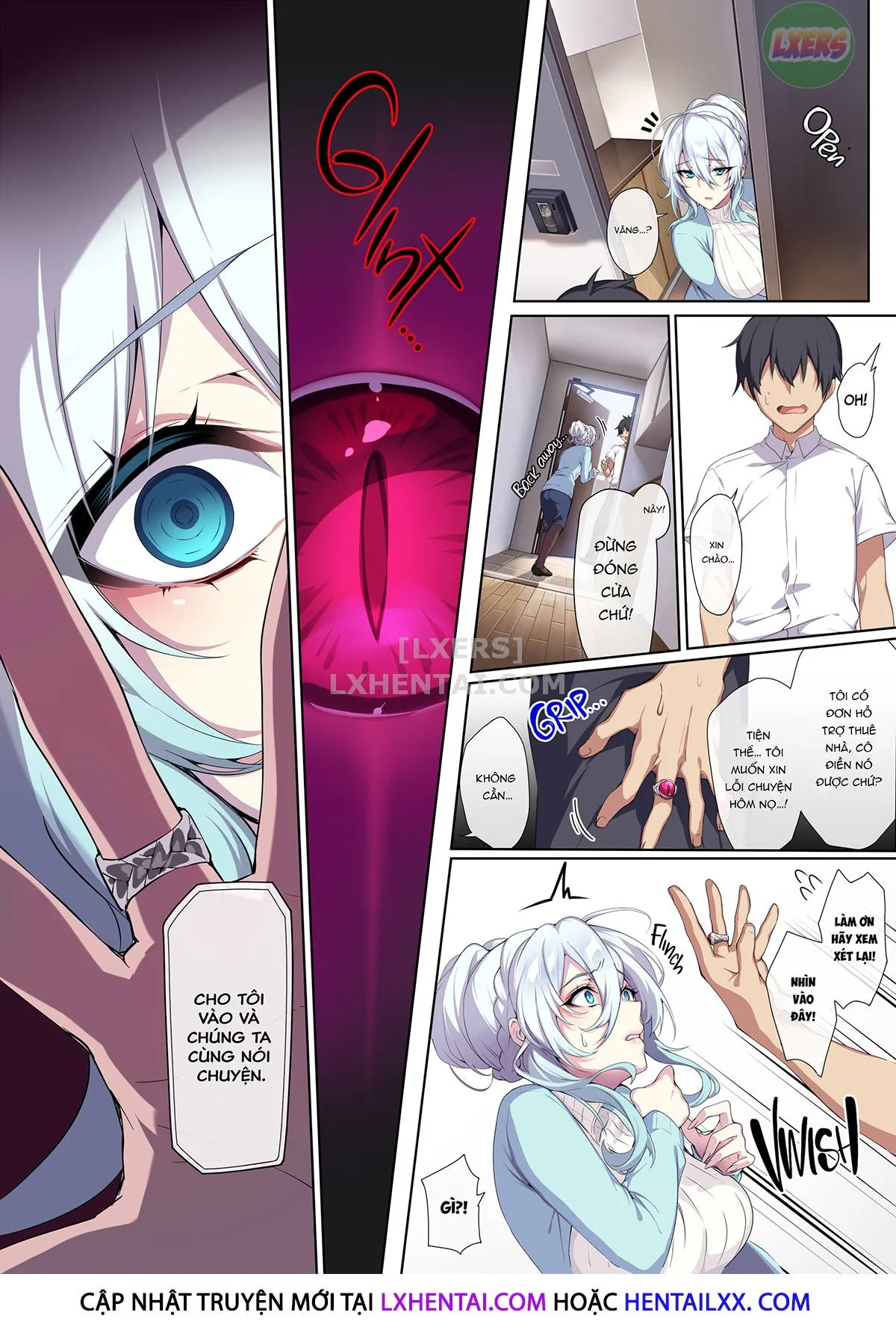 HentaiVN.net - Ảnh 14 - Hitozukiai Ga Nigate Na Miboujin No Yukionna-San To Noroi No Yubiwa - Oneshot - Không che