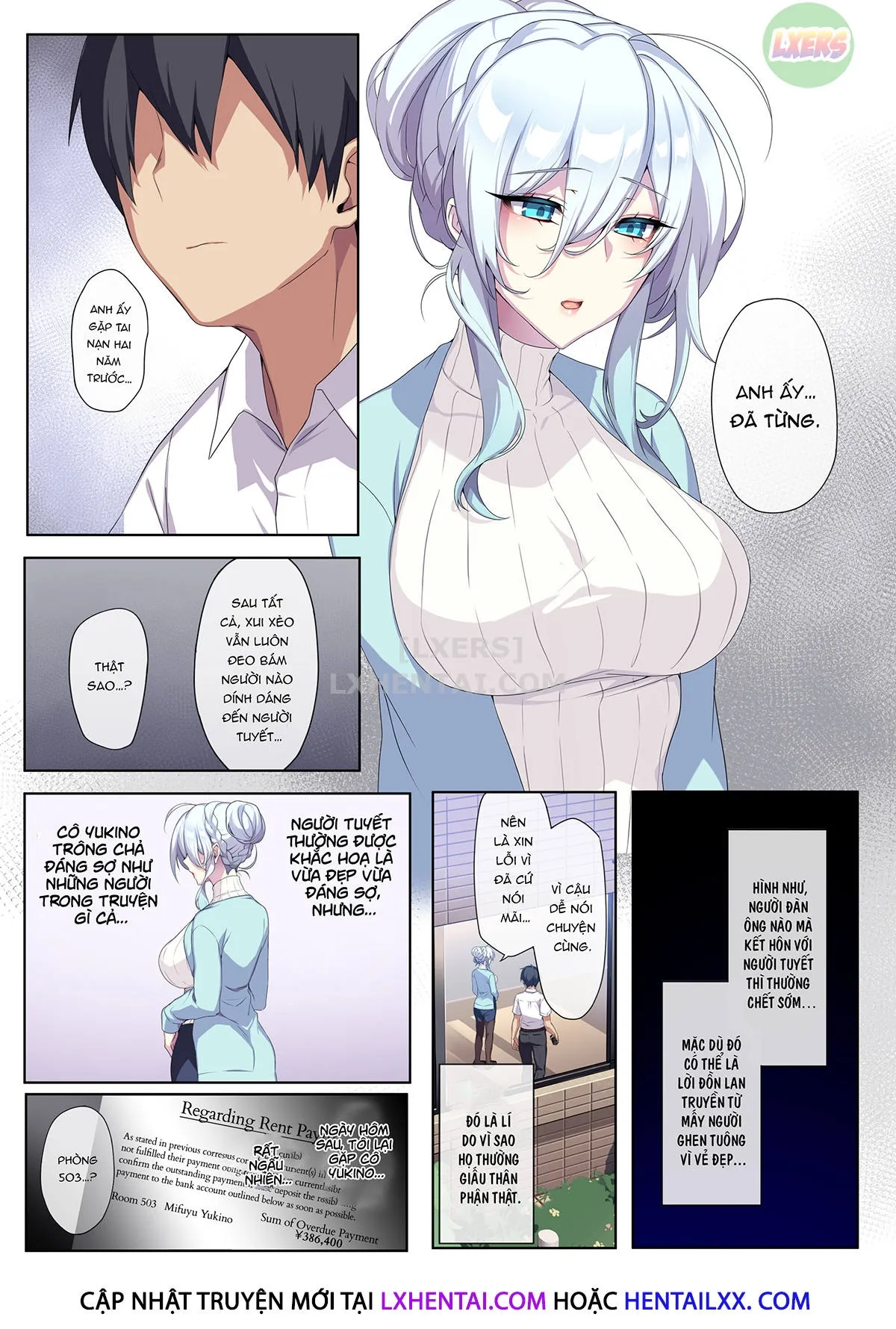 HentaiVN.net - Ảnh 7 - Hitozukiai Ga Nigate Na Miboujin No Yukionna-San To Noroi No Yubiwa - Oneshot - Không che