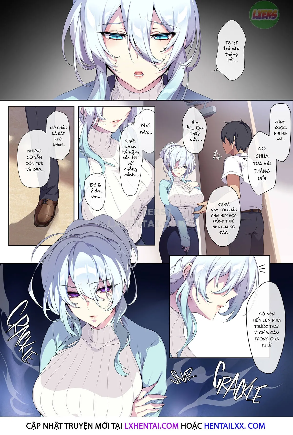 HentaiVN.net - Ảnh 9 - Hitozukiai Ga Nigate Na Miboujin No Yukionna-San To Noroi No Yubiwa - Oneshot - Không che