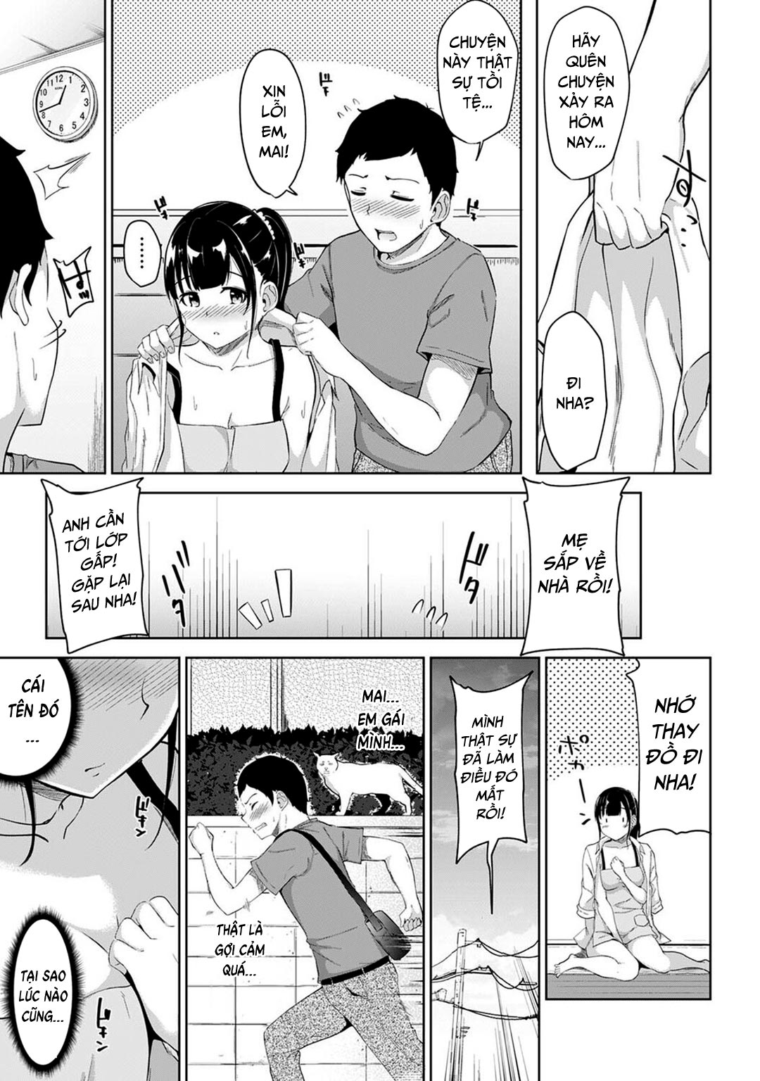 HentaiVN.net - Ảnh 21 - Thấy em gái mình đang mặc tạp dề khỏa thân - Chap 01