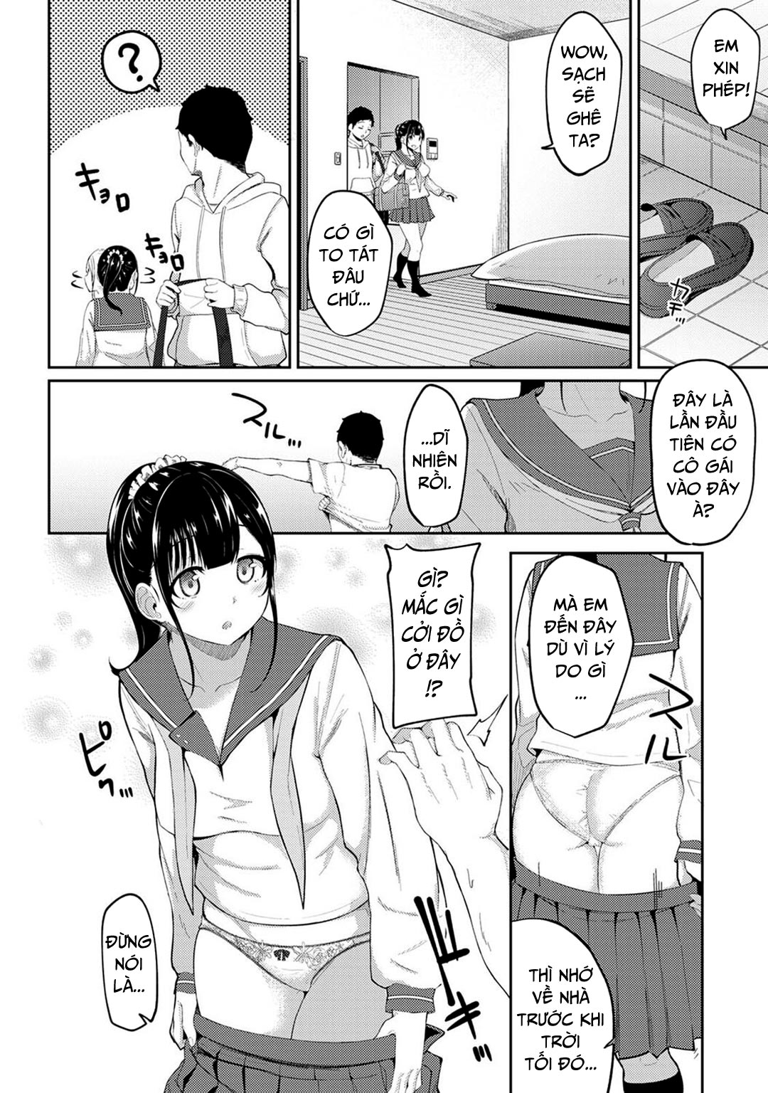 HentaiVN.net - Ảnh 5 - Thấy em gái mình đang mặc tạp dề khỏa thân - Chap 04