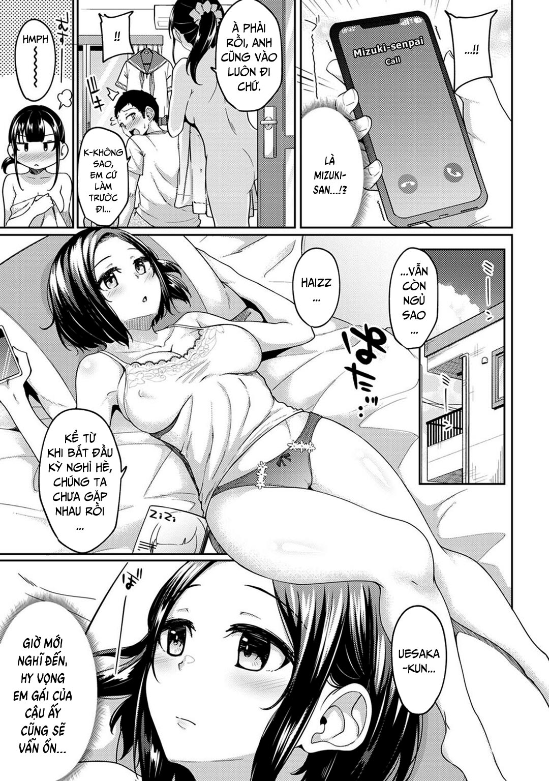 HentaiVN.net - Ảnh 6 - Thấy em gái mình đang mặc tạp dề khỏa thân - Chap 09