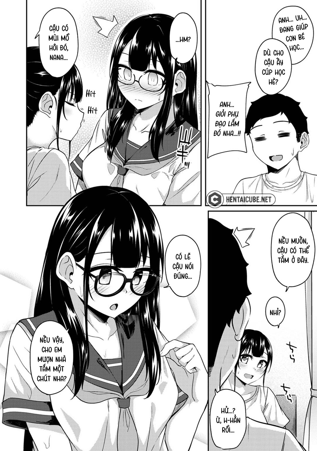 HentaiVN.net - Ảnh 5 - Thấy em gái mình đang mặc tạp dề khỏa thân - Chap 11