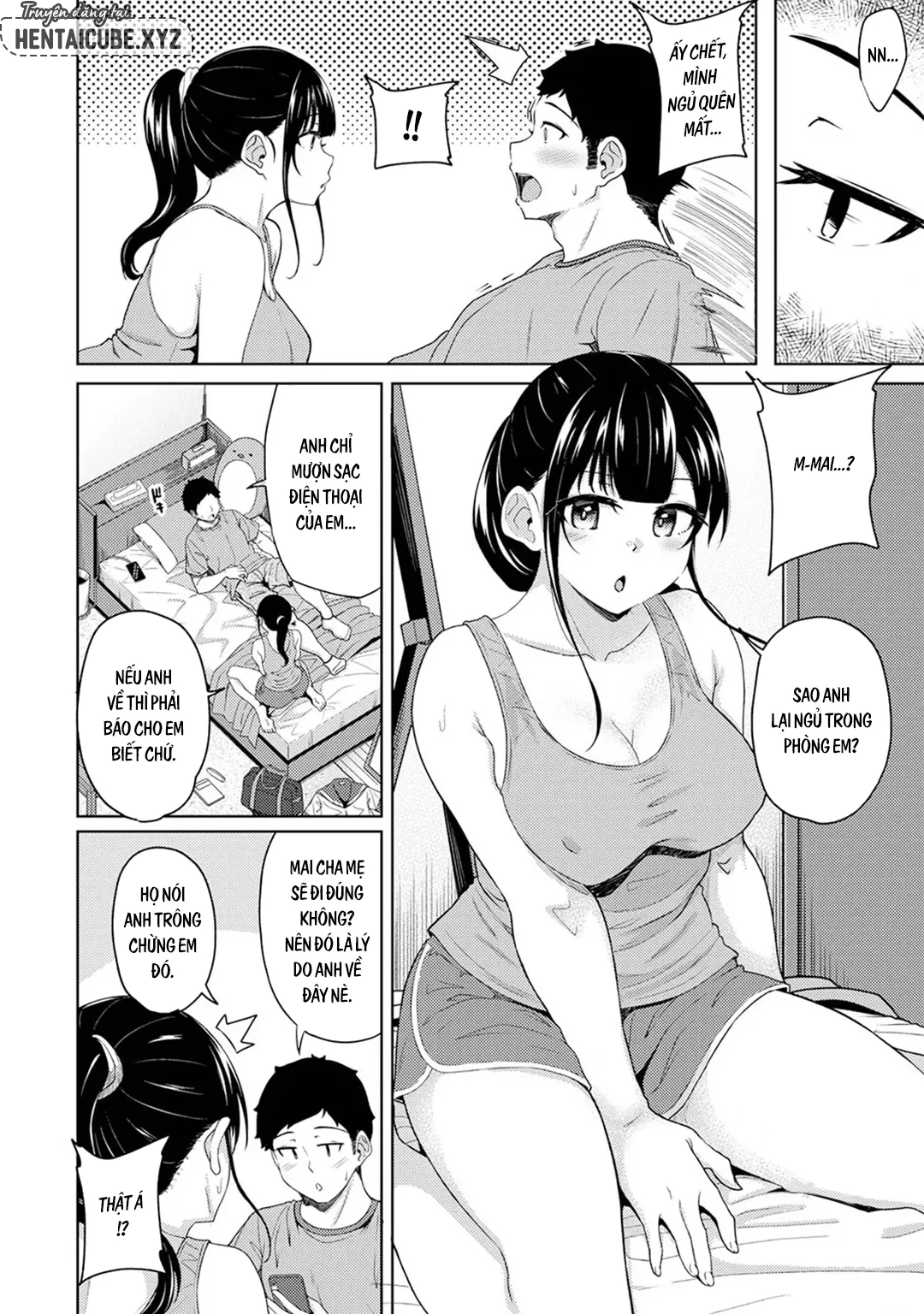 HentaiVN.net - Ảnh 5 - Thấy em gái mình đang mặc tạp dề khỏa thân - Chap 14