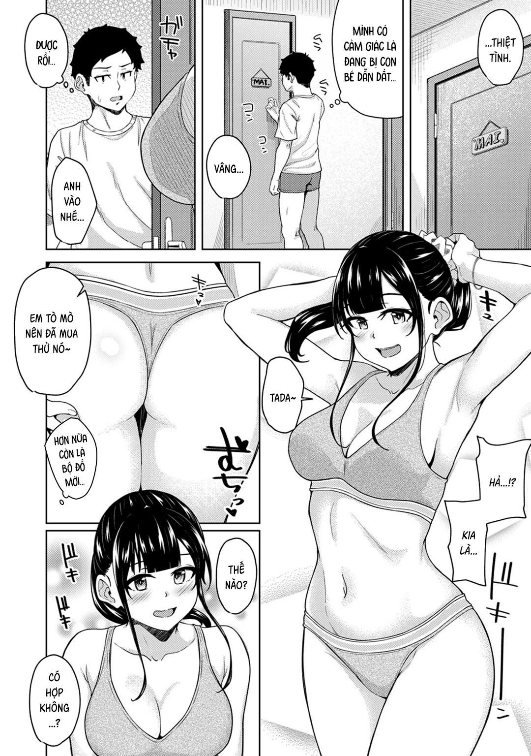 HentaiVN.net - Ảnh 11 - Thấy em gái mình đang mặc tạp dề khỏa thân - Chap 17