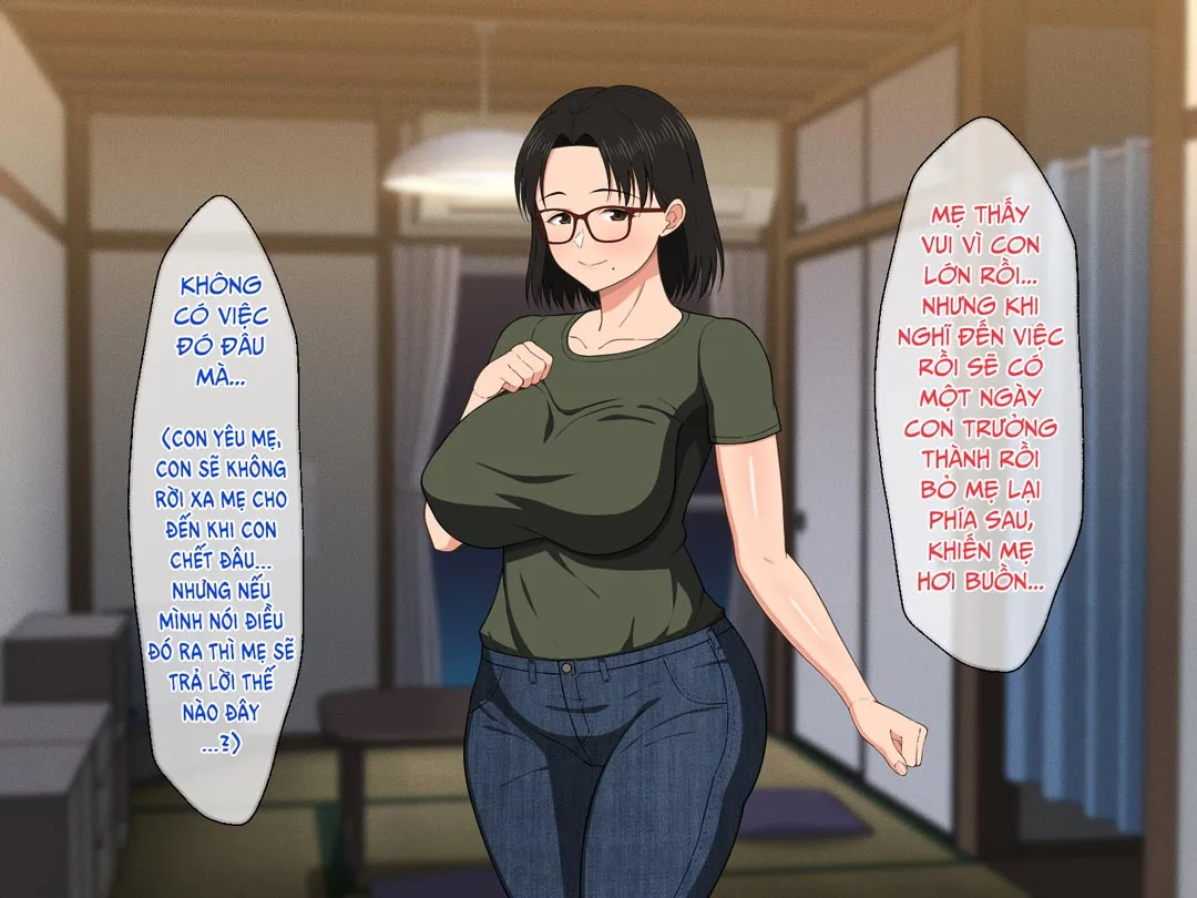 HentaiVN.net - Ảnh 12 - Khao khát người mẹ vú bự trong căn phòng nhỏ [Megane Kyonyuu Na Okaa-San To Yojouhan De Noukou Sex; Passionate Sex With A Busty Mother With Glasses In A Small Room] - Chap 1