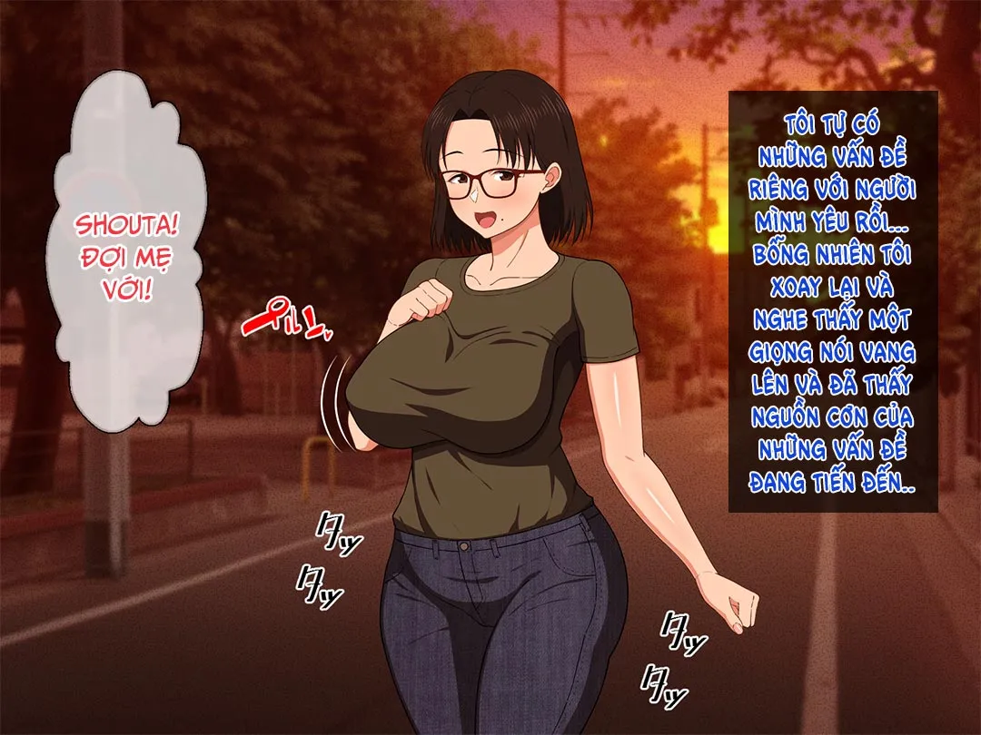 HentaiVN.net - Ảnh 3 - Khao khát người mẹ vú bự trong căn phòng nhỏ [Megane Kyonyuu Na Okaa-San To Yojouhan De Noukou Sex; Passionate Sex With A Busty Mother With Glasses In A Small Room] - Chap 1