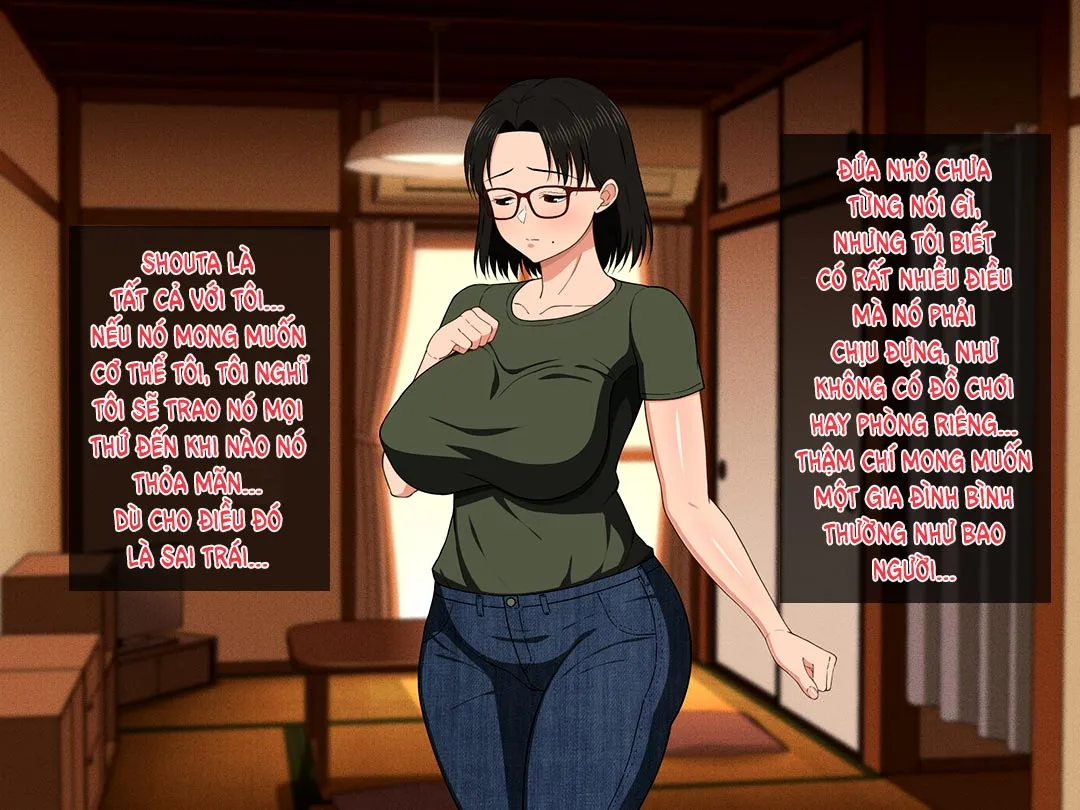 HentaiVN.net - Ảnh 31 - Khao khát người mẹ vú bự trong căn phòng nhỏ [Megane Kyonyuu Na Okaa-San To Yojouhan De Noukou Sex; Passionate Sex With A Busty Mother With Glasses In A Small Room] - Chap 1
