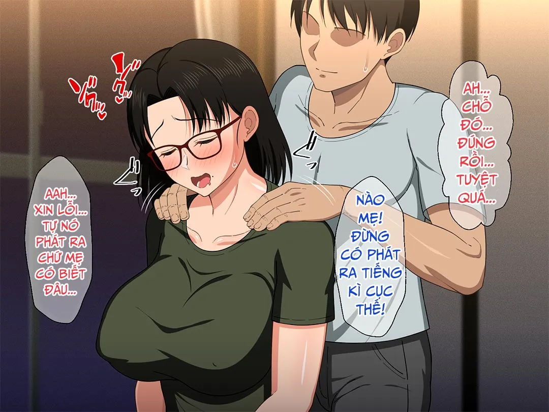 HentaiVN.net - Ảnh 9 - Khao khát người mẹ vú bự trong căn phòng nhỏ [Megane Kyonyuu Na Okaa-San To Yojouhan De Noukou Sex; Passionate Sex With A Busty Mother With Glasses In A Small Room] - Chap 1