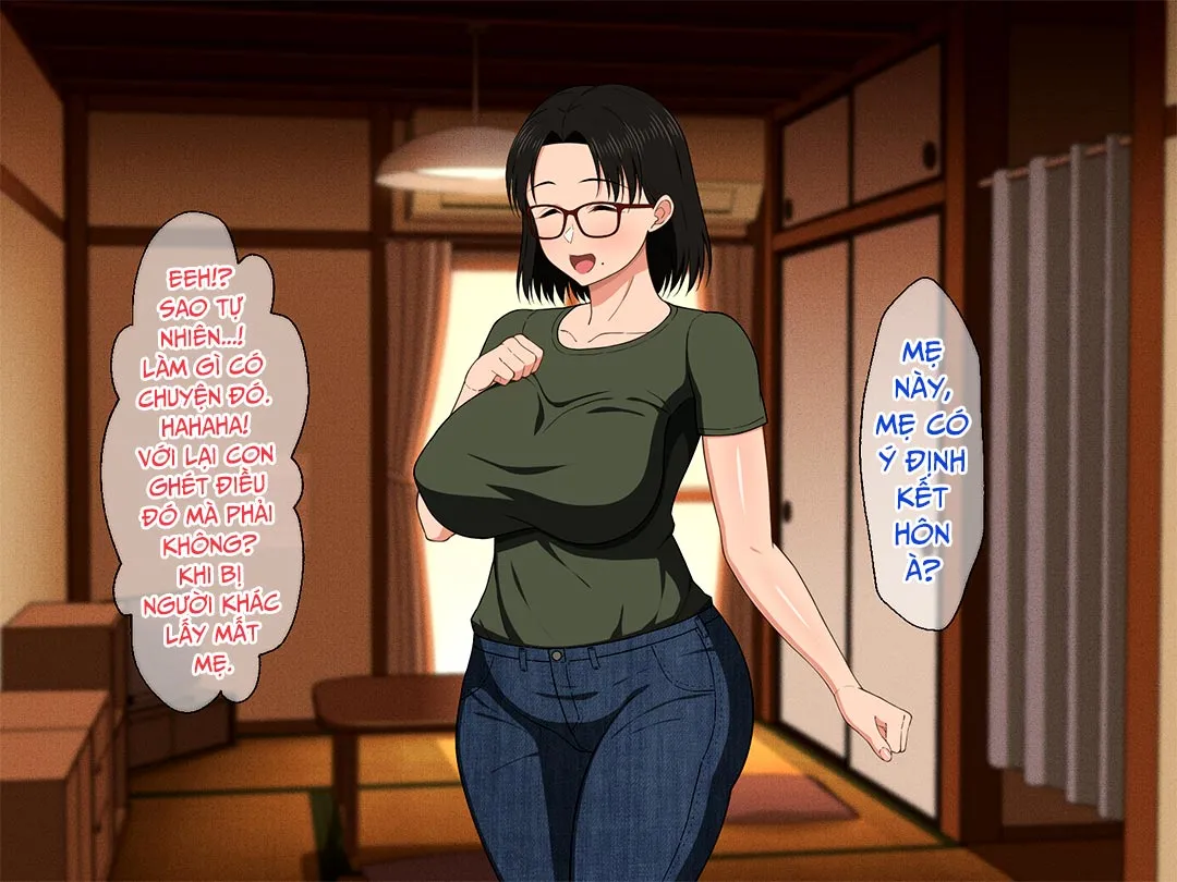 HentaiVN.net - Ảnh 4 - Khao khát người mẹ vú bự trong căn phòng nhỏ [Megane Kyonyuu Na Okaa-San To Yojouhan De Noukou Sex; Passionate Sex With A Busty Mother With Glasses In A Small Room] - Chap 2