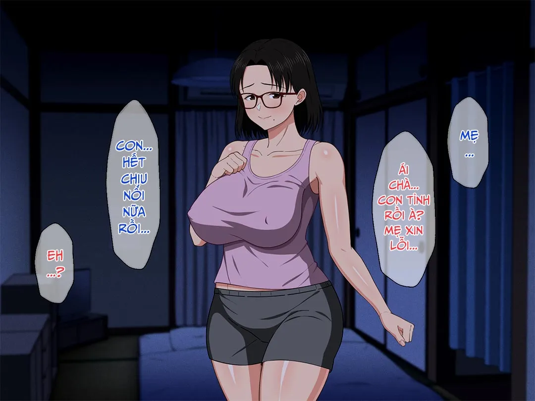 HentaiVN.net - Ảnh 8 - Khao khát người mẹ vú bự trong căn phòng nhỏ [Megane Kyonyuu Na Okaa-San To Yojouhan De Noukou Sex; Passionate Sex With A Busty Mother With Glasses In A Small Room] - Chap 2