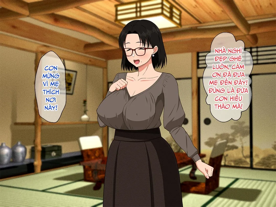 HentaiVN.net - Ảnh 3 - Khao khát người mẹ vú bự trong căn phòng nhỏ [Megane Kyonyuu Na Okaa-San To Yojouhan De Noukou Sex; Passionate Sex With A Busty Mother With Glasses In A Small Room] - Chap 5