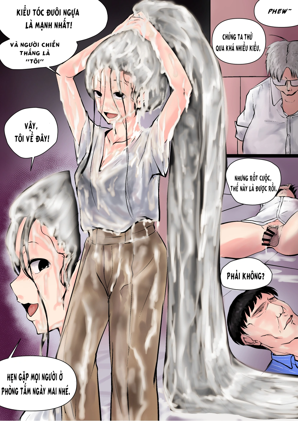 HentaiVN.net - Ảnh 13 - Series Truyện Sở Thích Kỳ Lạ Với Tóc - Kuroe Sensei Phần 3