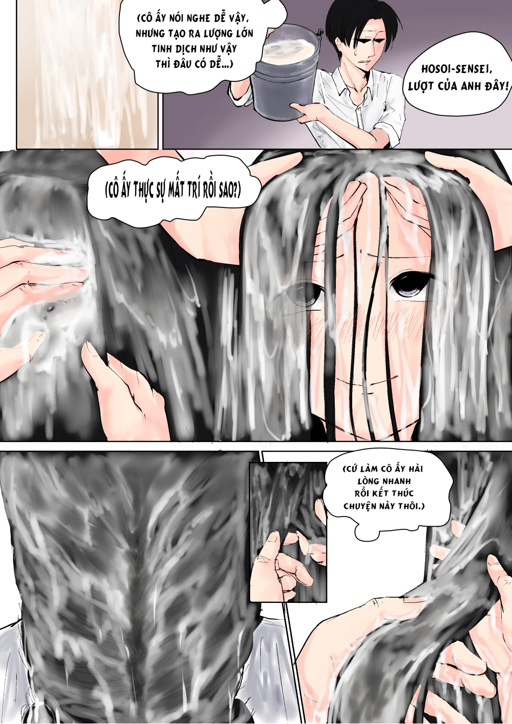 HentaiVN.net - Ảnh 7 - Series Truyện Sở Thích Kỳ Lạ Với Tóc - Kuroe Sensei Phần 3