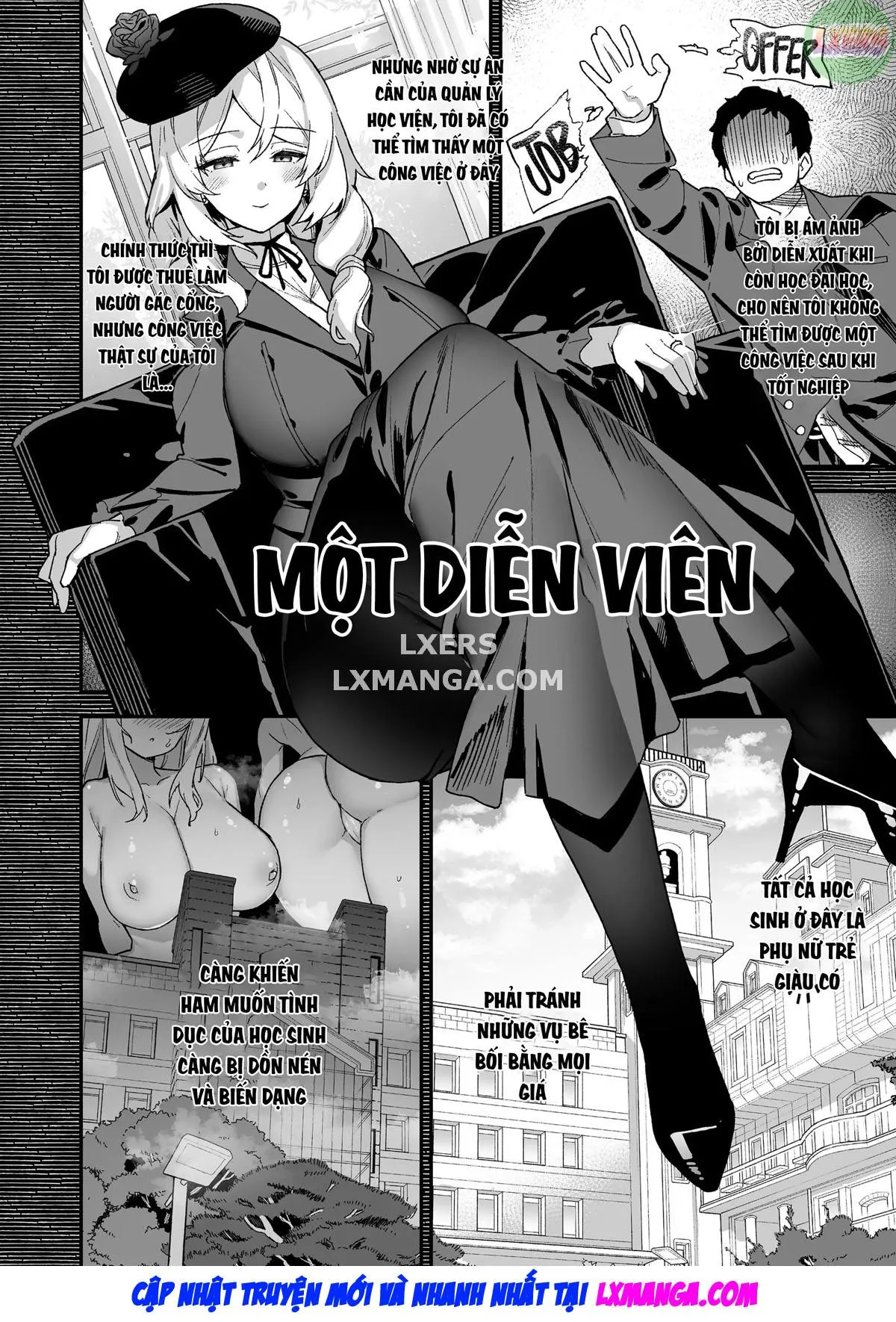 HentaiVN.net - Ảnh 14 - Oshun Jogakuen no Danyuu [桜春女学院の男優] - Chap 1 - Không che