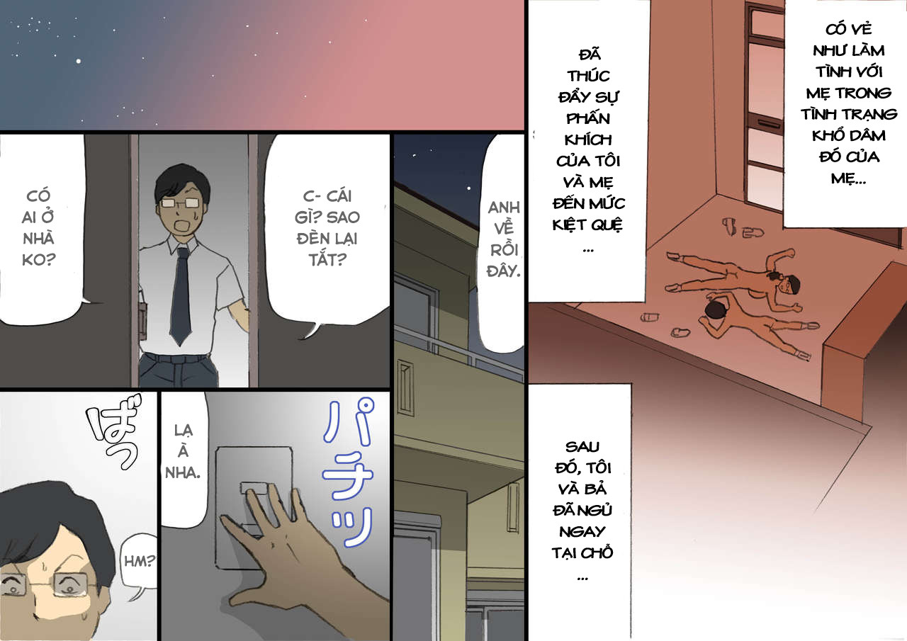 HentaiVN.net - Ảnh 15 - Làm tình với mẹ trong khi mẹ đang giận tôi. [Mama ni Okorare Nagara Suru SEX; [紫木はなな] ママに怒られながらするSEX [英訳]] - Chap 3: end?