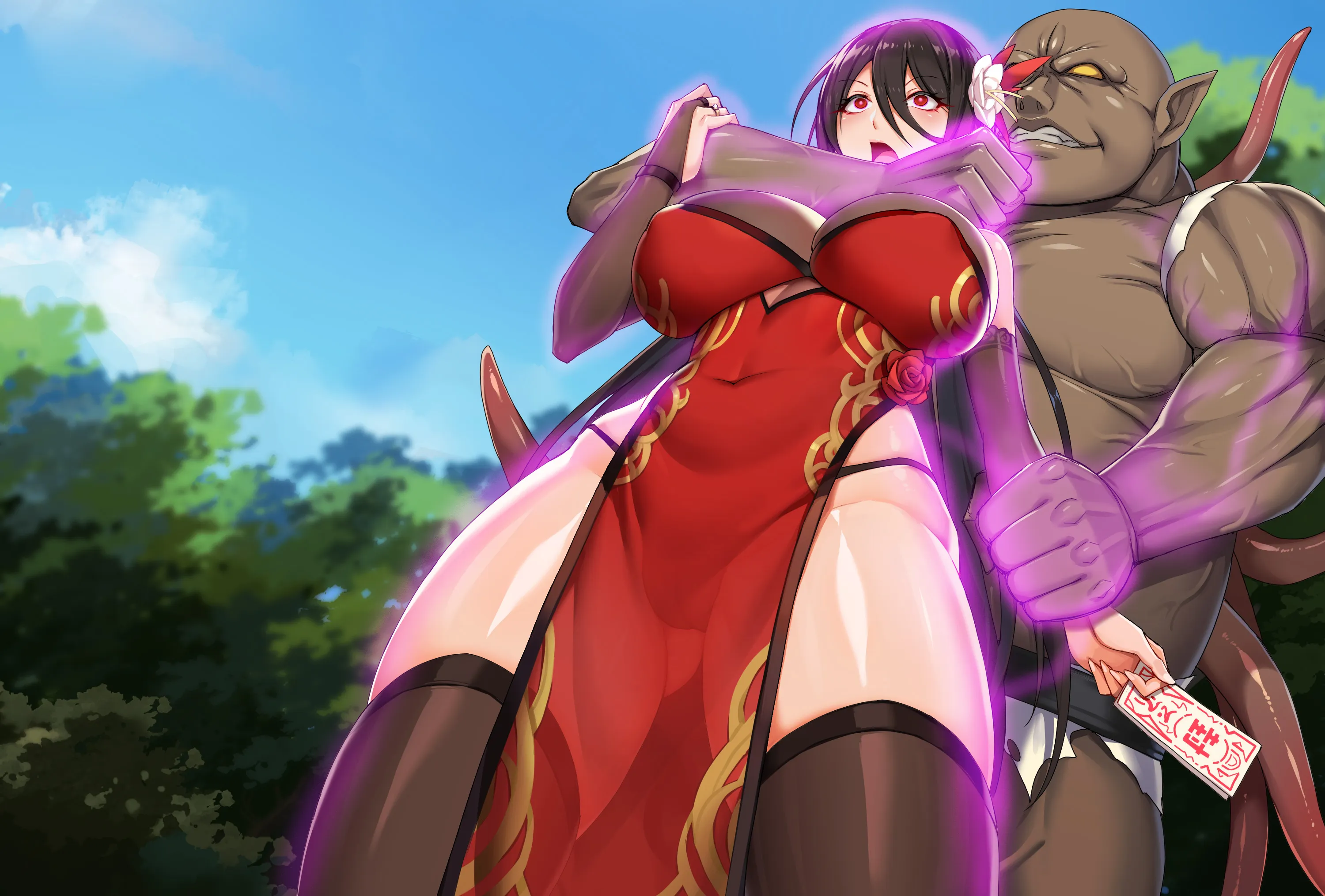 HentaiVN.net - Ảnh 11 - Married Master Lilan [人妻封魔師麗兰] - Chap 1