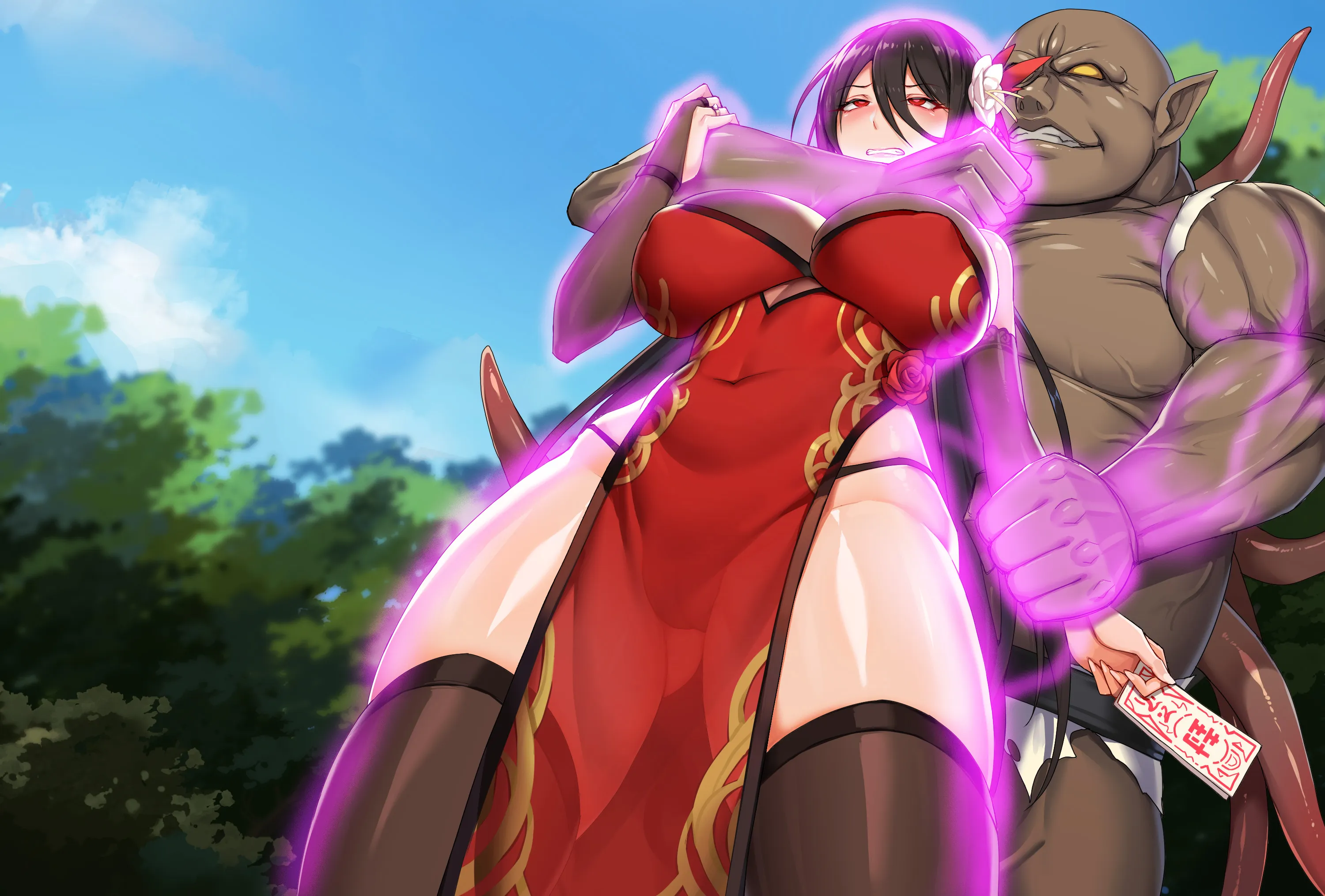 HentaiVN.net - Ảnh 12 - Married Master Lilan [人妻封魔師麗兰] - Chap 1