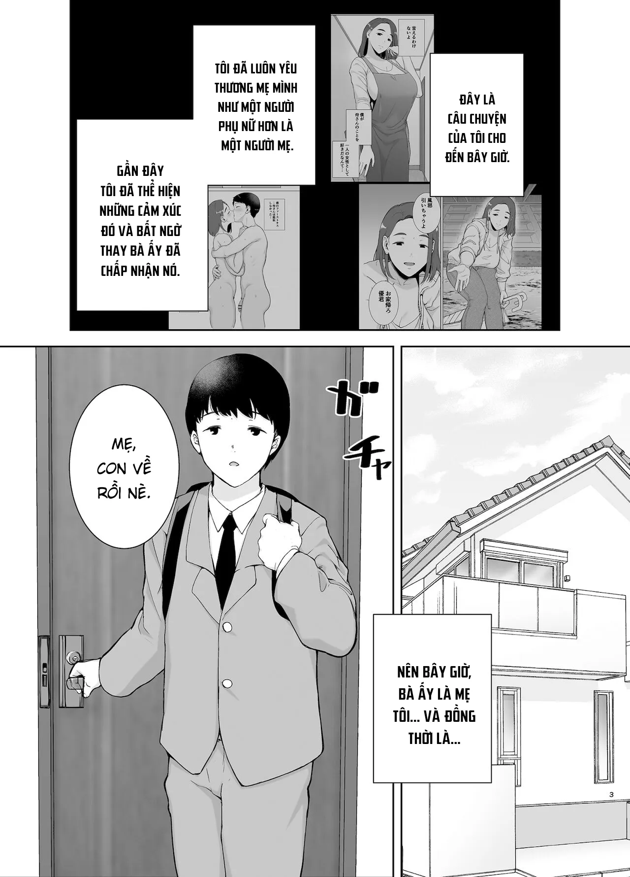 HentaiVN.net - Ảnh 4 - Mẹ là người phụ nữ mà tôi yêu [Boku no Kaa-san de, Boku no Suki na Hito.] - Chap 2A