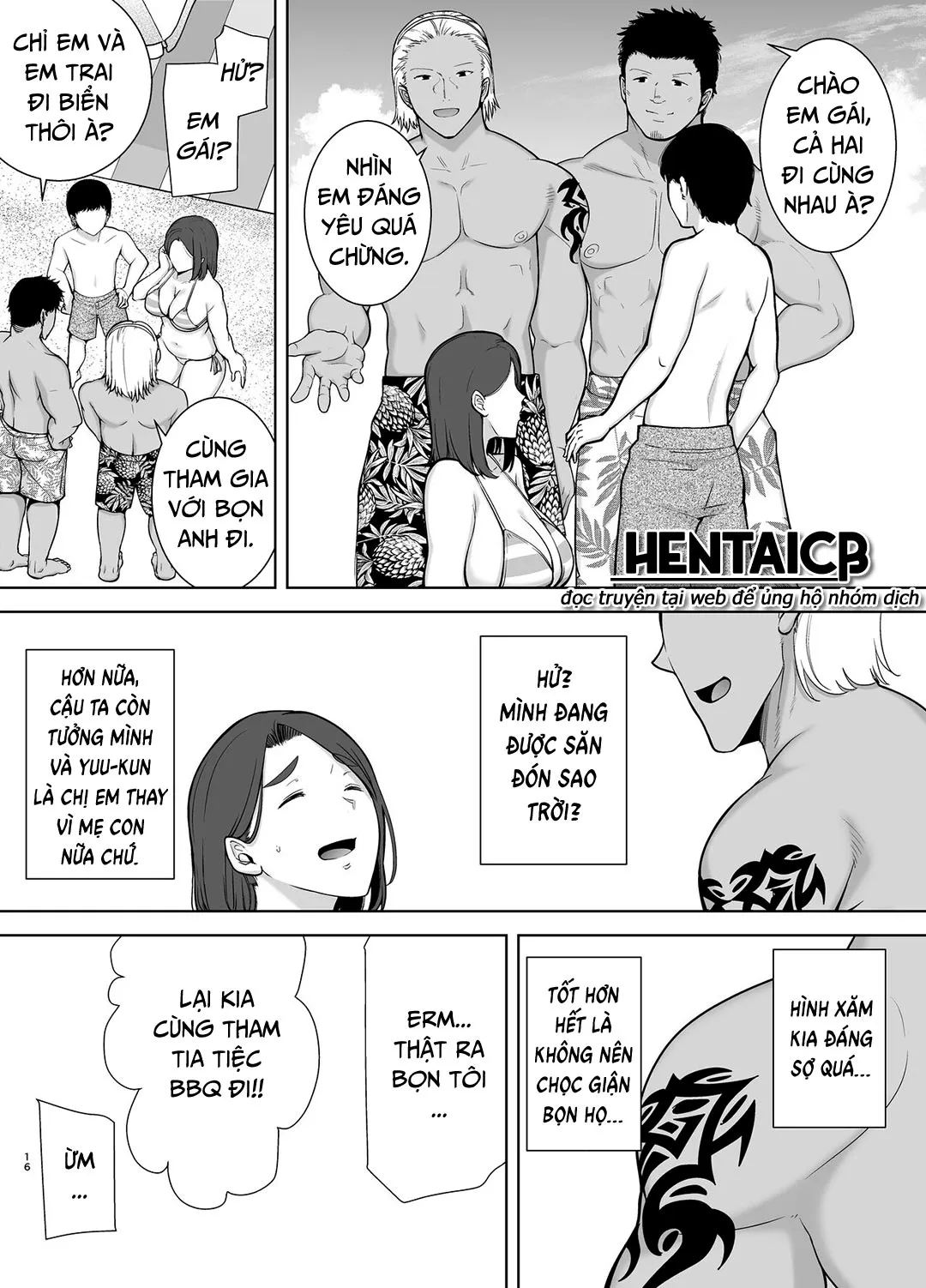 HentaiVN.net - Ảnh 16 - Mẹ là người phụ nữ mà tôi yêu [Boku no Kaa-san de, Boku no Suki na Hito.] - Chap 3 - Đi biển vào kỳ nghỉ hè