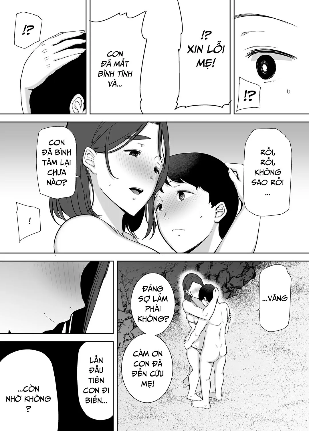 HentaiVN.net - Ảnh 24 - Mẹ là người phụ nữ mà tôi yêu [Boku no Kaa-san de, Boku no Suki na Hito.] - Chap 3 - Đi biển vào kỳ nghỉ hè